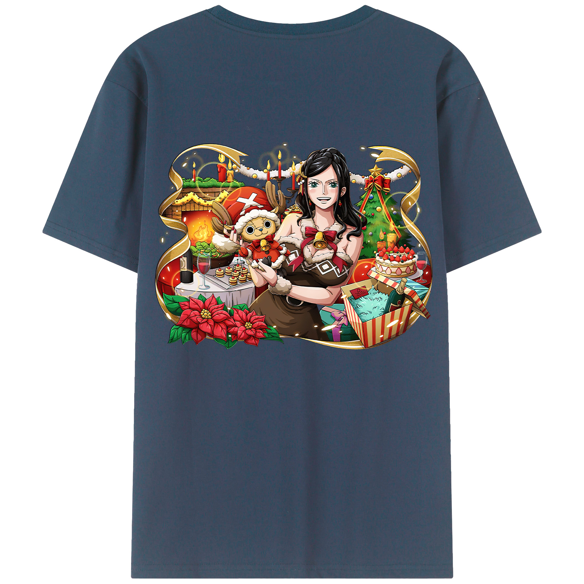ワンピース ニコ・ロビン ONE PIECE Nico Robin 綿100％半袖Tシャツ（背面プリント）
