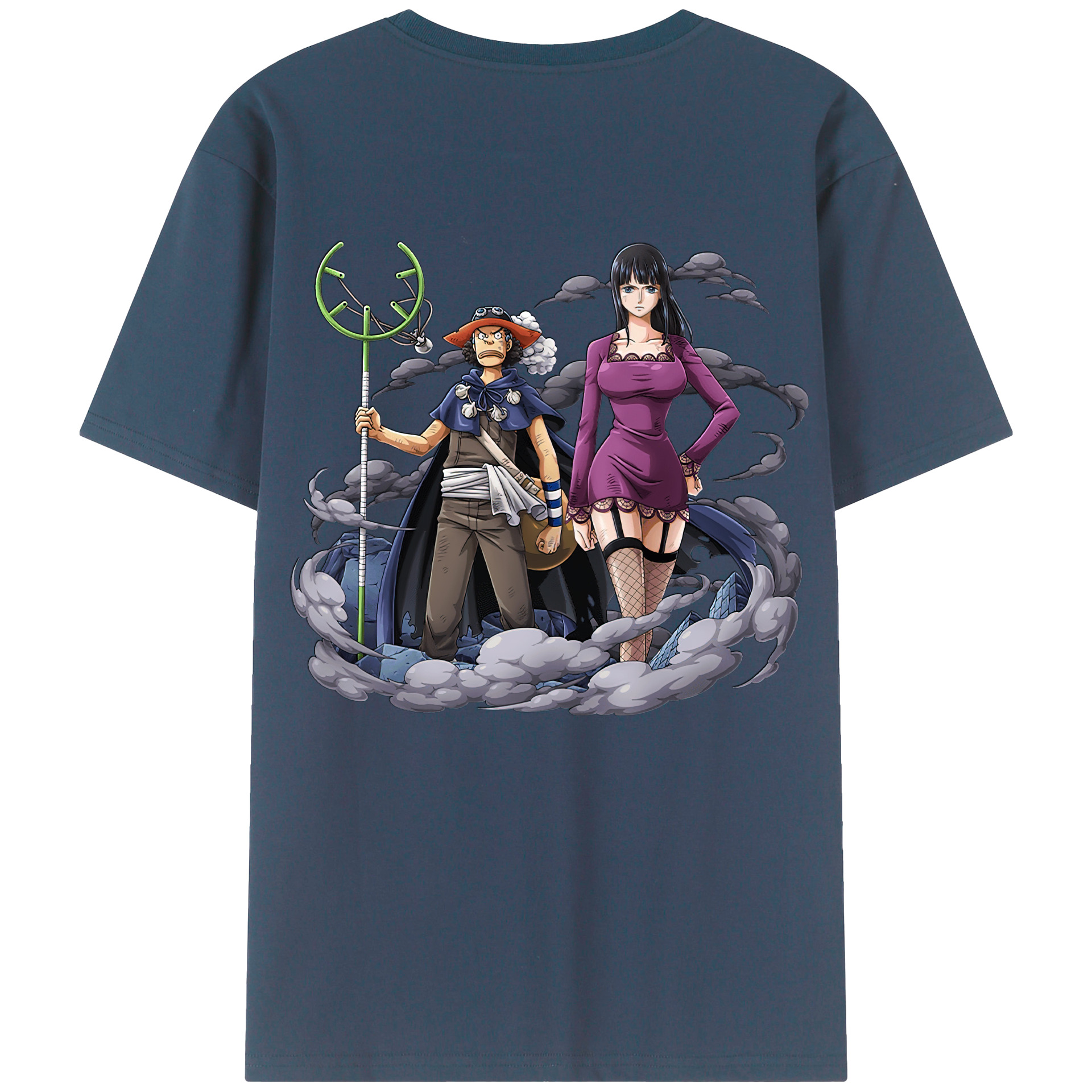 ワンピース ニコ・ロビン ONE PIECE Nico Robin 綿100％半袖Tシャツ（背面プリント）
