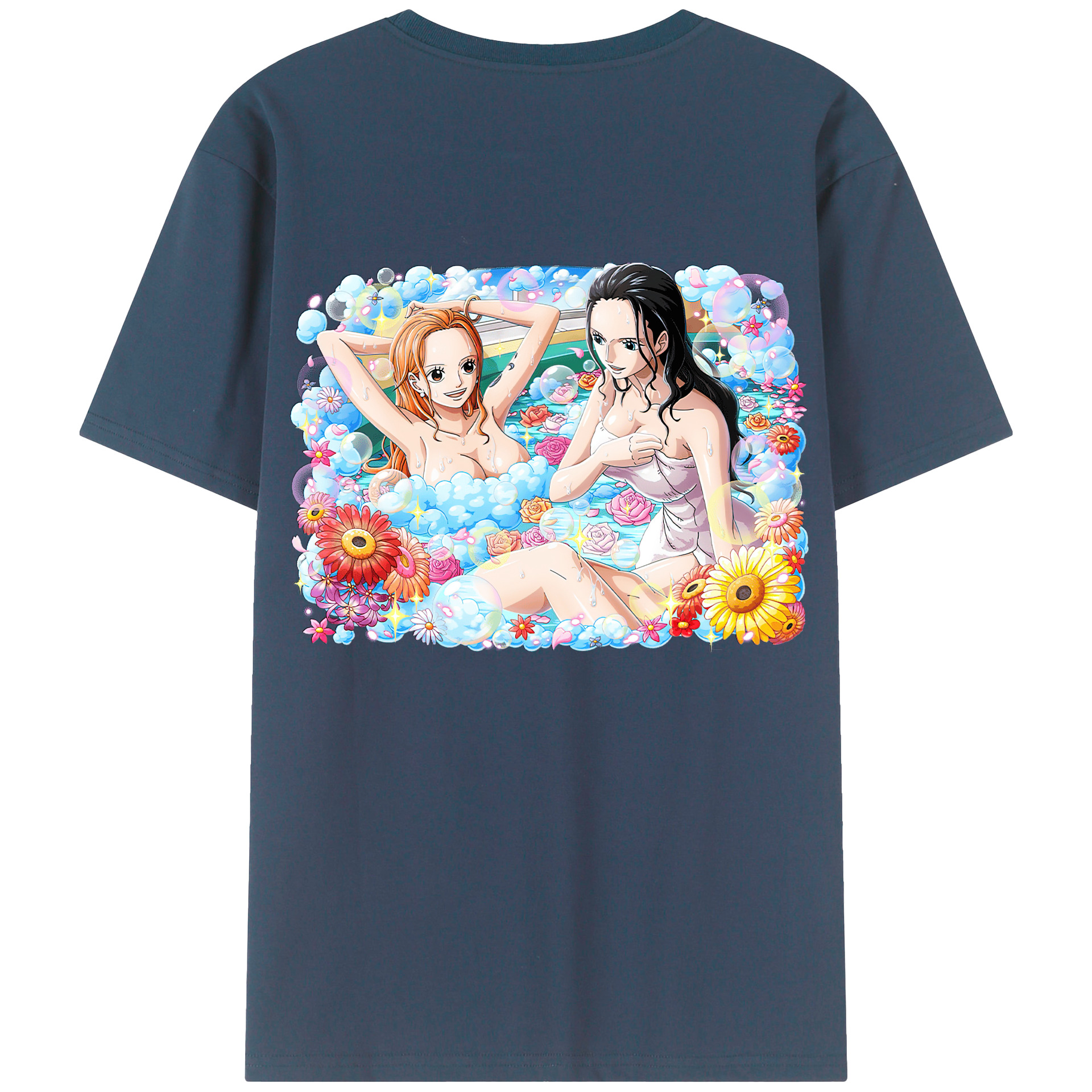 ワンピース ニコ・ロビン ONE PIECE Nico Robin 綿100％半袖Tシャツ（背面プリント）