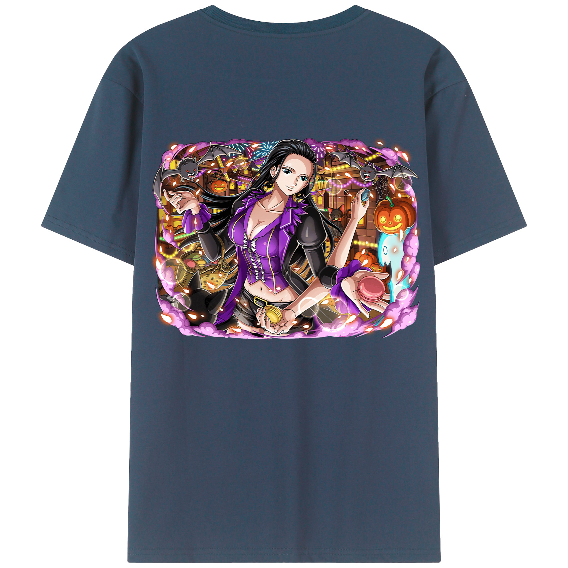 ワンピース ニコ・ロビン ONE PIECE Nico Robin 綿100％半袖Tシャツ（背面プリント）