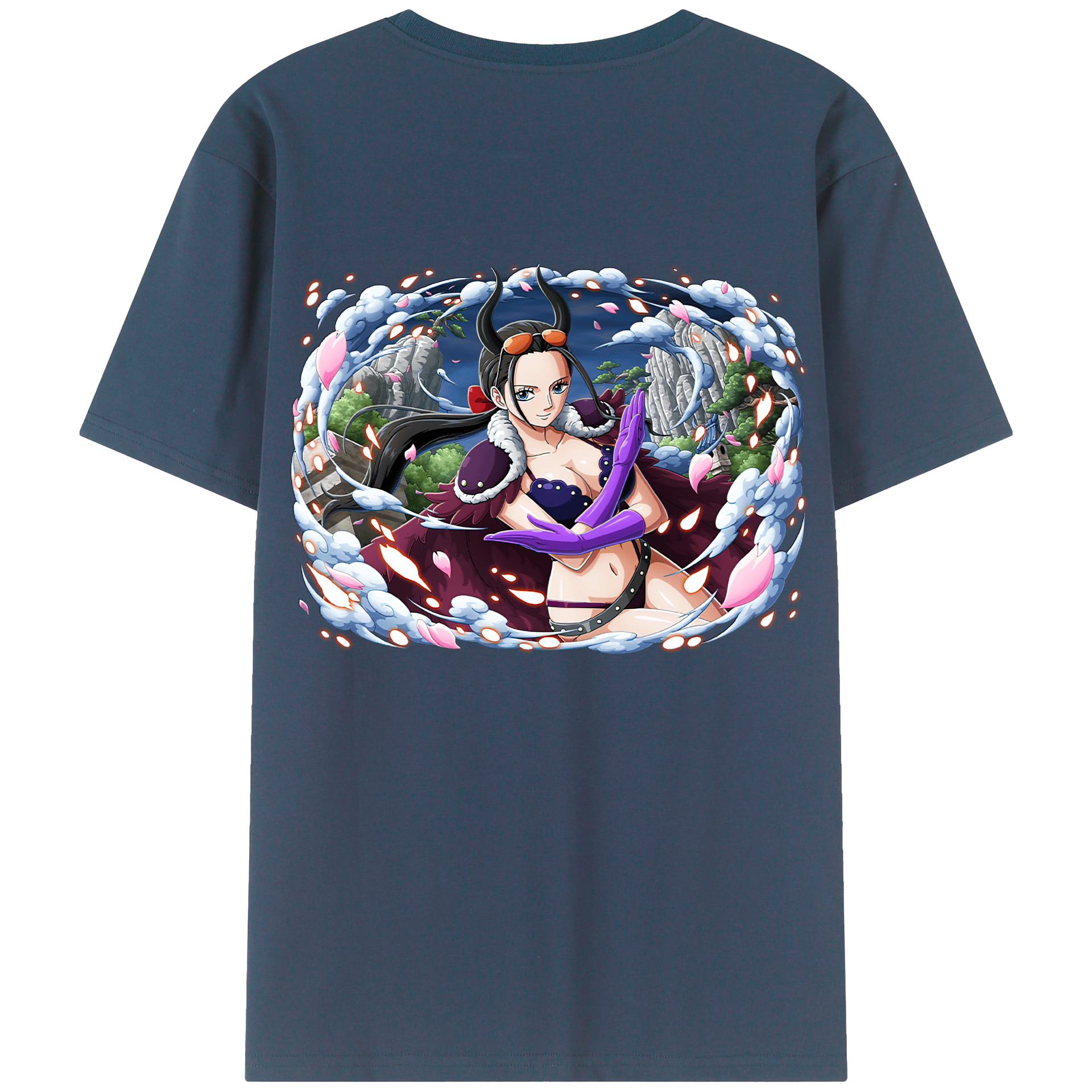 ワンピース ニコ・ロビン ONE PIECE Nico Robin 綿100％半袖Tシャツ（背面プリント）