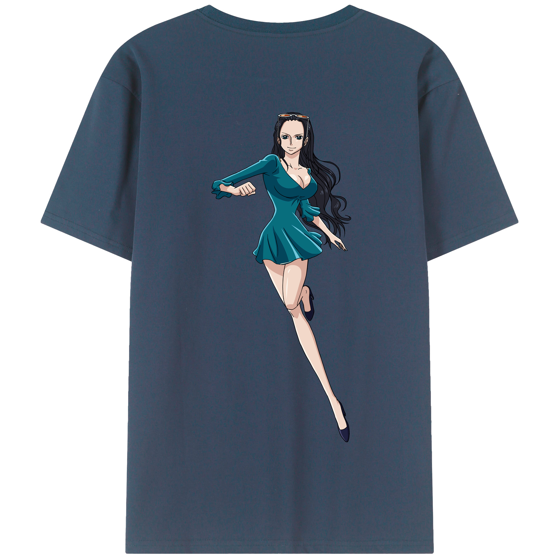 ワンピース ニコ・ロビン ONE PIECE Nico Robin 綿100％半袖Tシャツ（背面プリント）