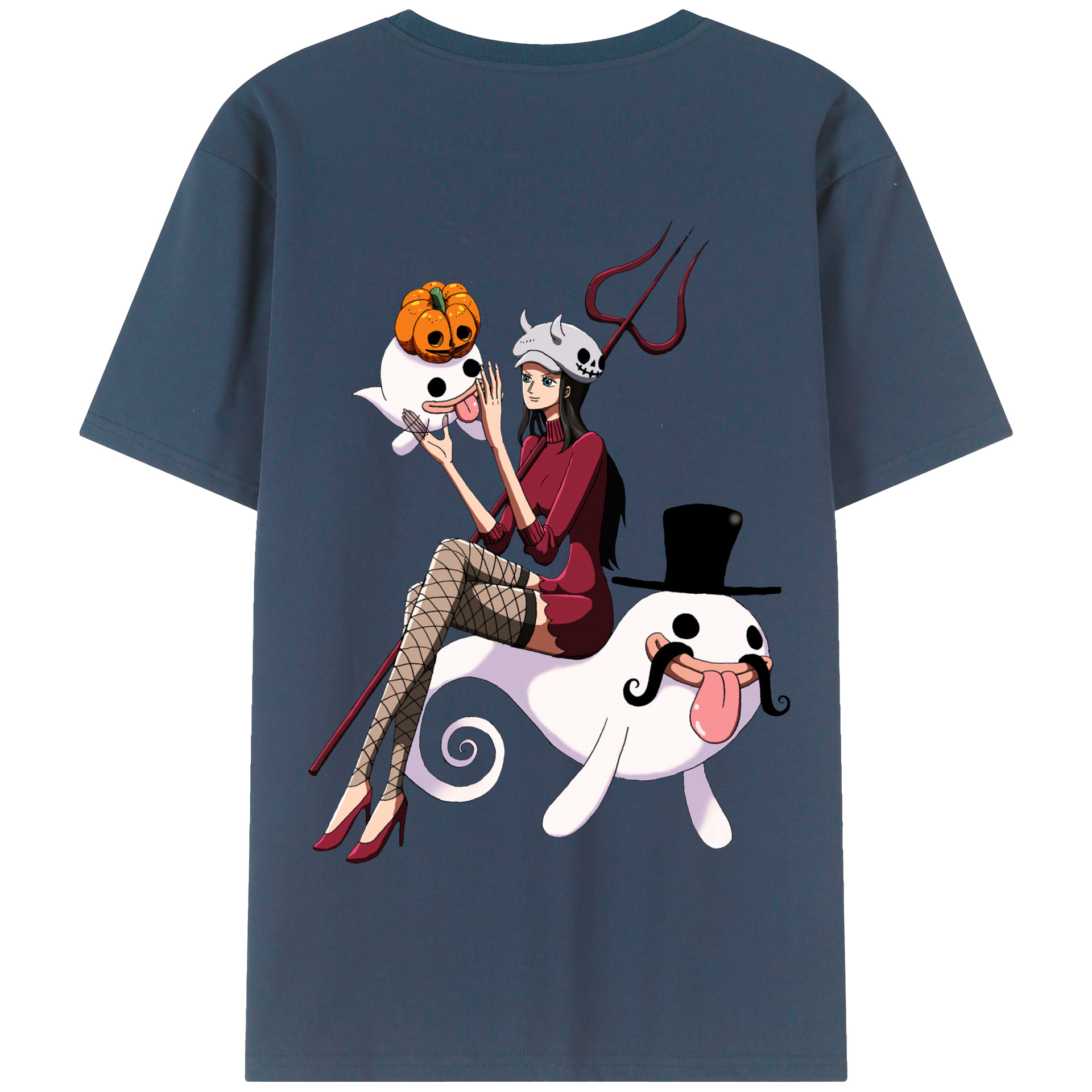 ワンピース ニコ・ロビン ONE PIECE Nico Robin 綿100％半袖Tシャツ（背面プリント）