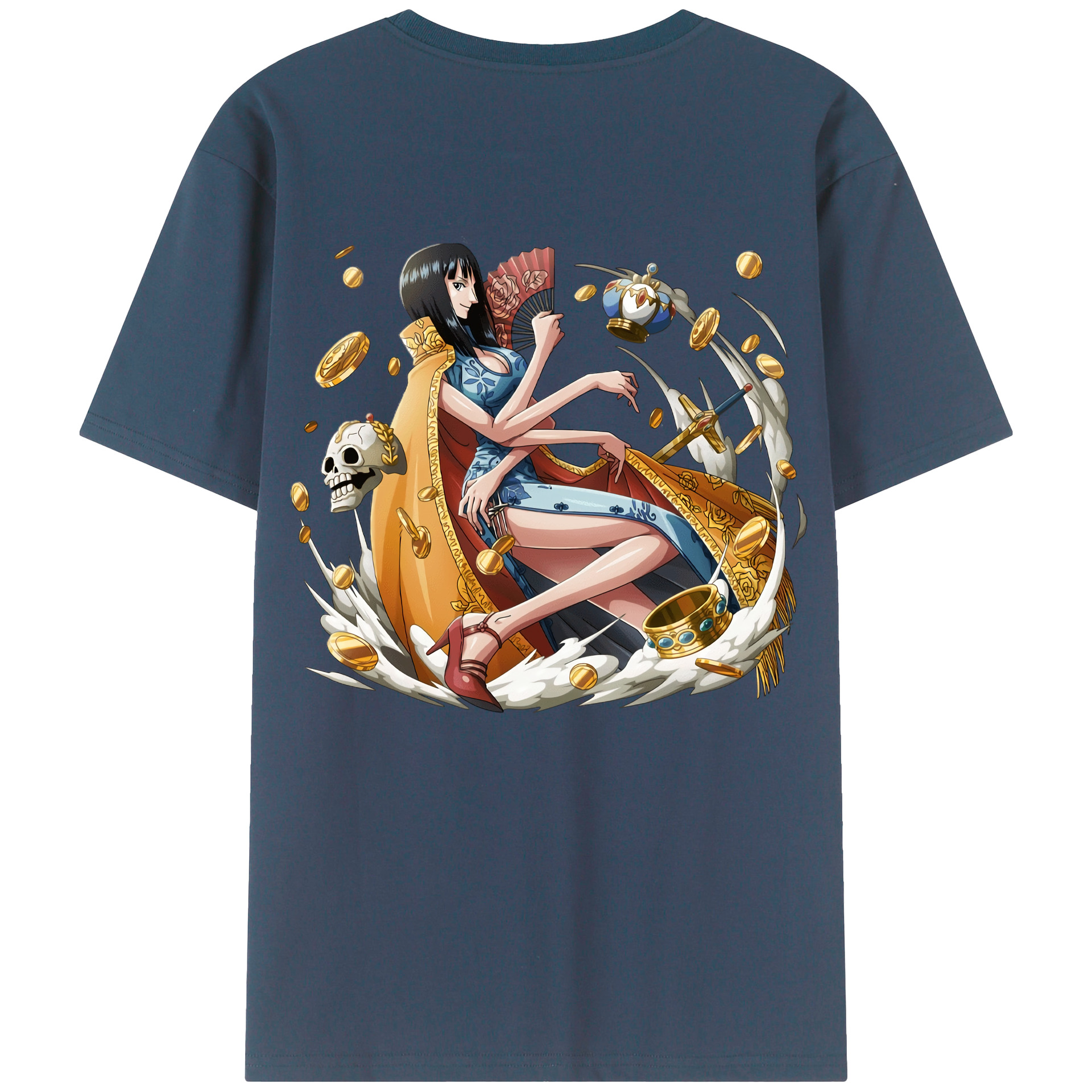 ワンピース ニコ・ロビン ONE PIECE Nico Robin 綿100％半袖Tシャツ（背面プリント）