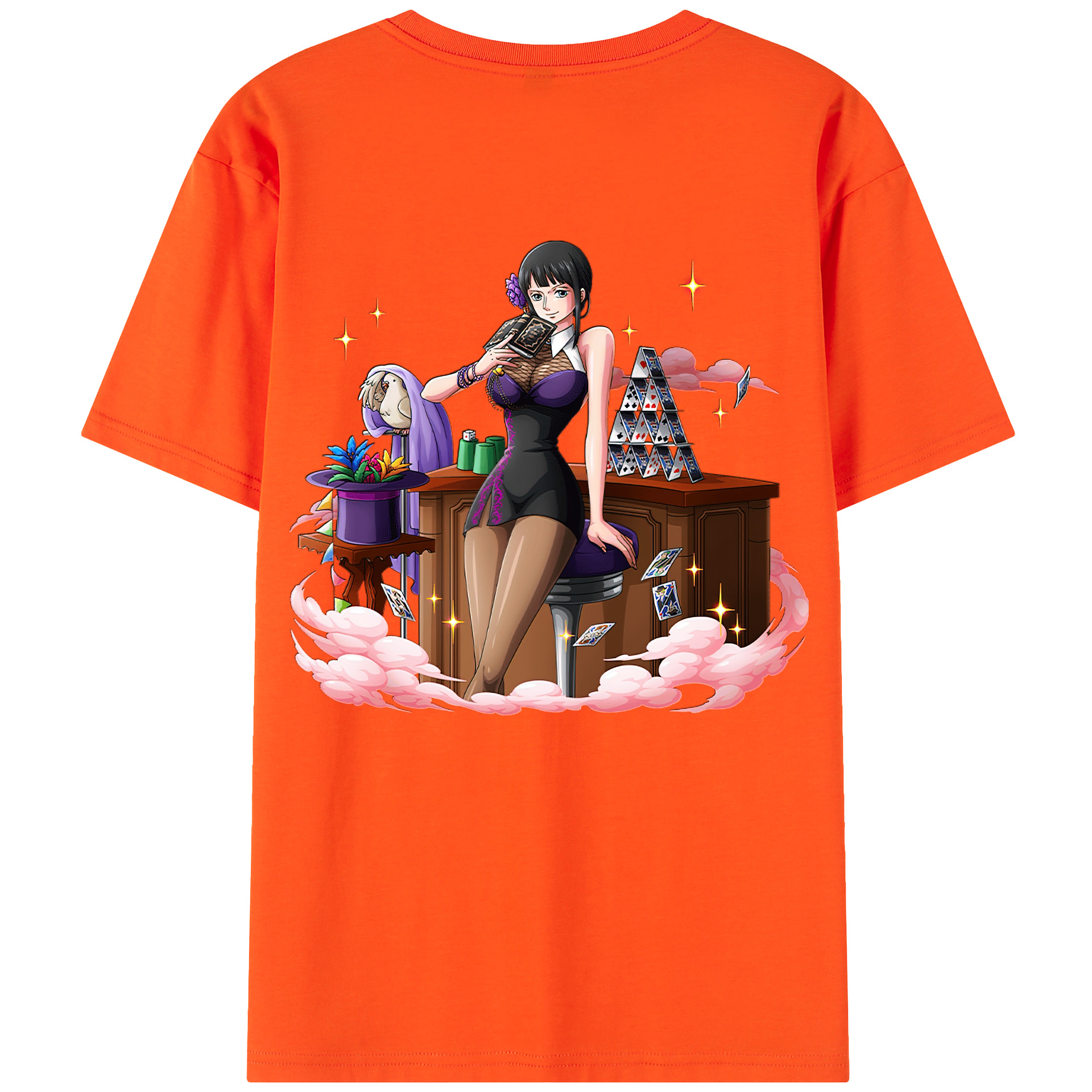ワンピース ニコ・ロビン ONE PIECE Nico Robin 綿100％半袖Tシャツ（背面プリント）
