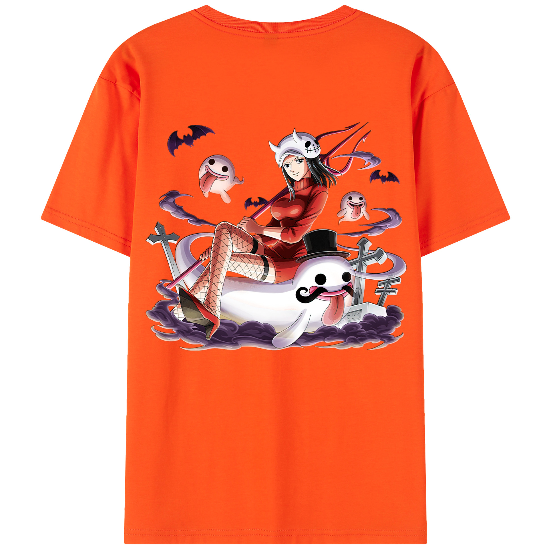 ワンピース ニコ・ロビン ONE PIECE Nico Robin 綿100％半袖Tシャツ（背面プリント）