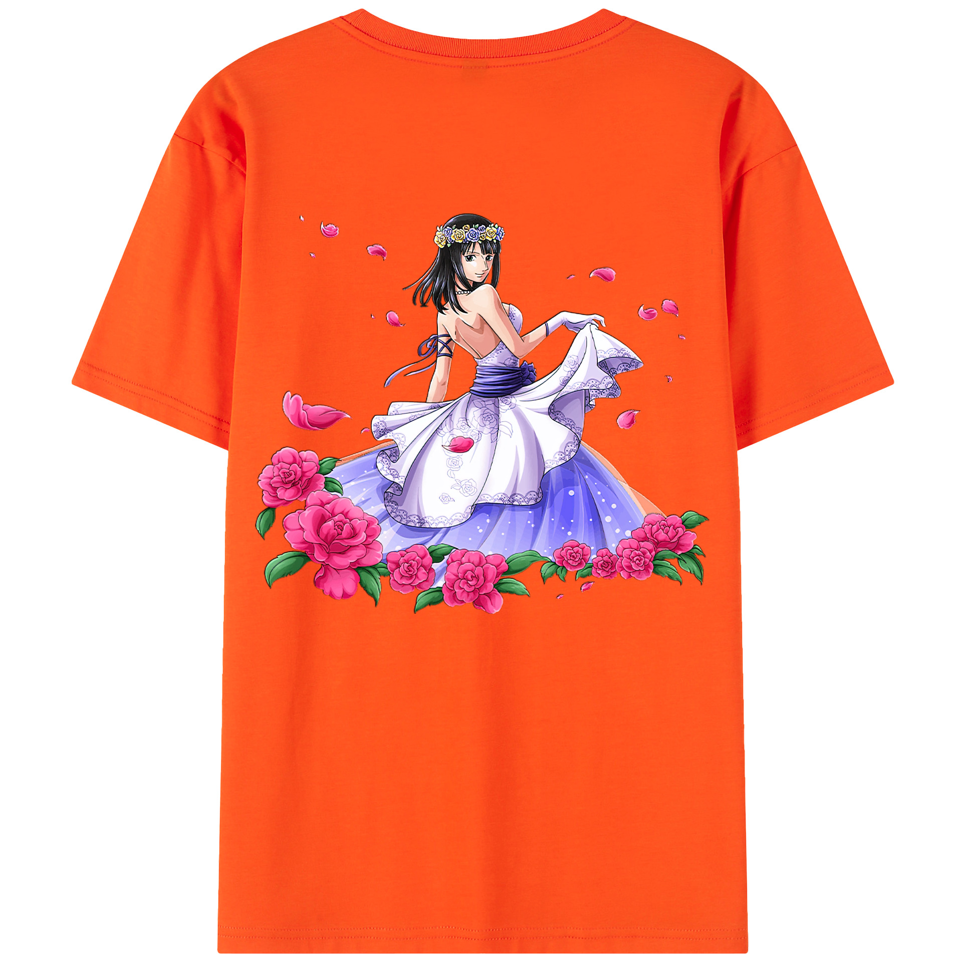 ワンピース ニコ・ロビン ONE PIECE Nico Robin 綿100％半袖Tシャツ（背面プリント）