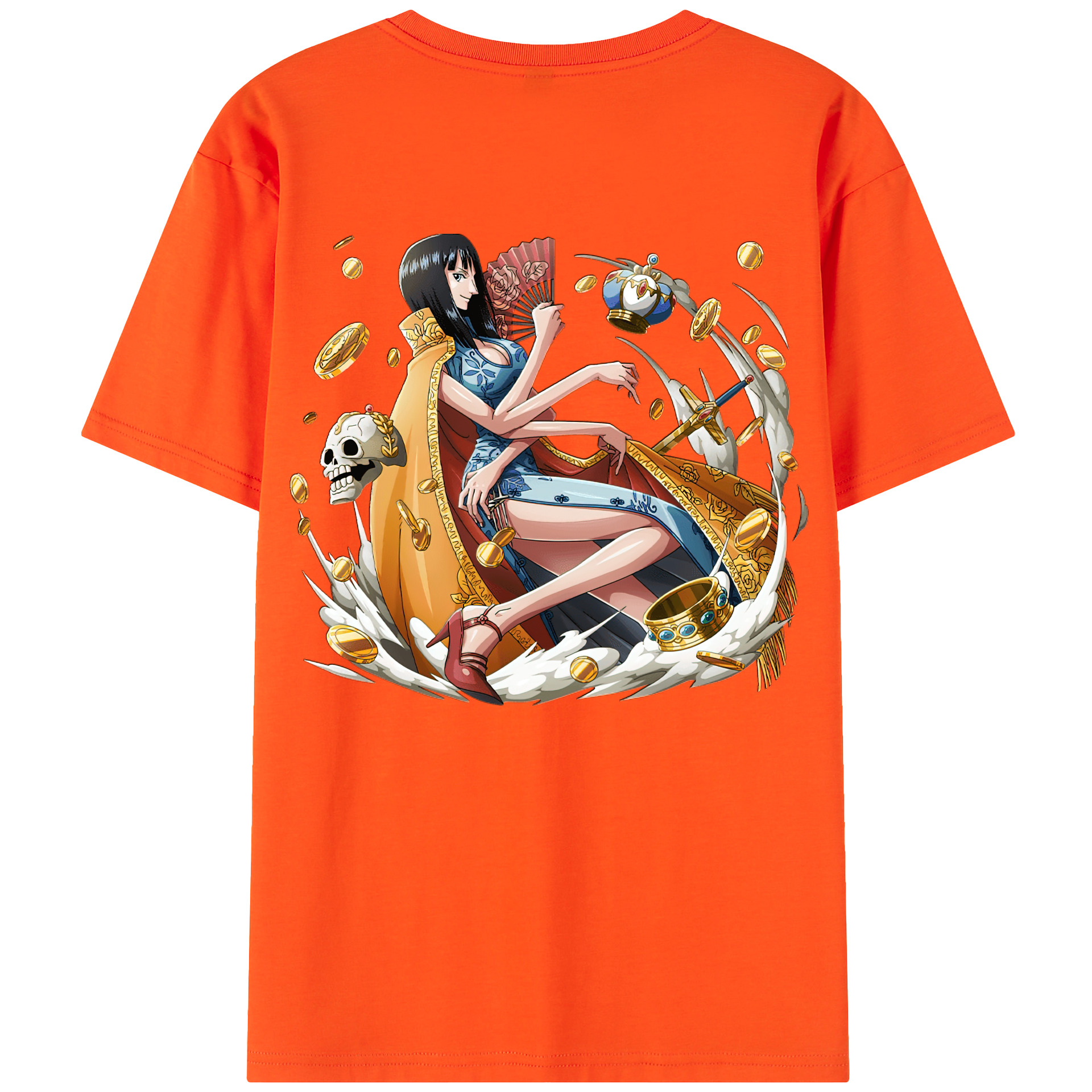 ワンピース ニコ・ロビン ONE PIECE Nico Robin 綿100％半袖Tシャツ（背面プリント）