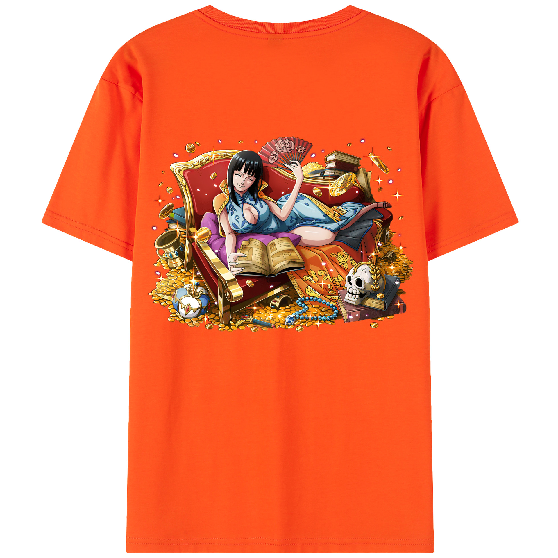 ワンピース ニコ・ロビン ONE PIECE Nico Robin 綿100％半袖Tシャツ（背面プリント）