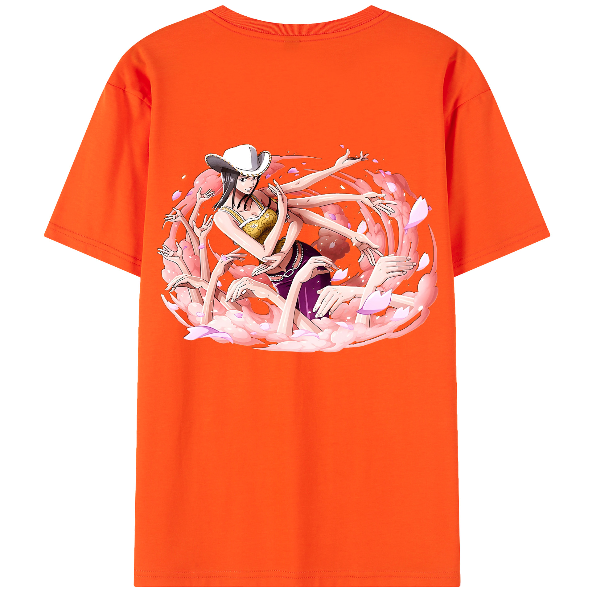 ワンピース ニコ・ロビン ONE PIECE Nico Robin 綿100％半袖Tシャツ（背面プリント）