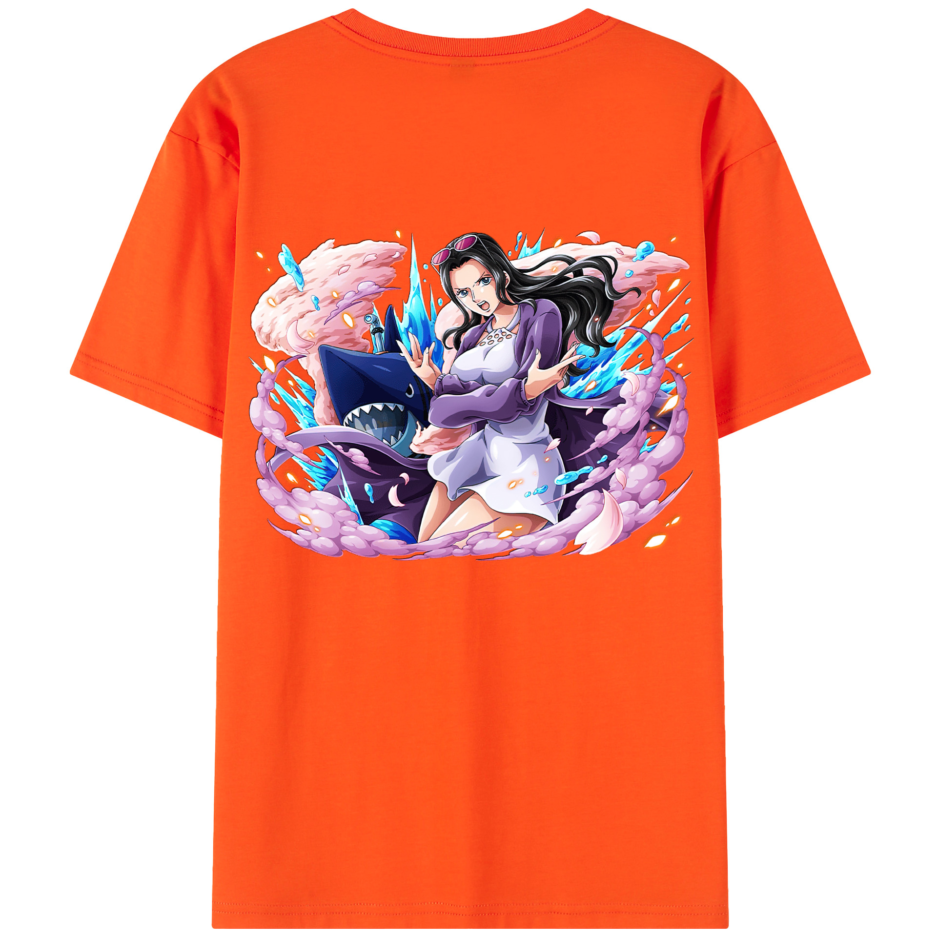 ワンピース ニコ・ロビン ONE PIECE Nico Robin 綿100％半袖Tシャツ（背面プリント）
