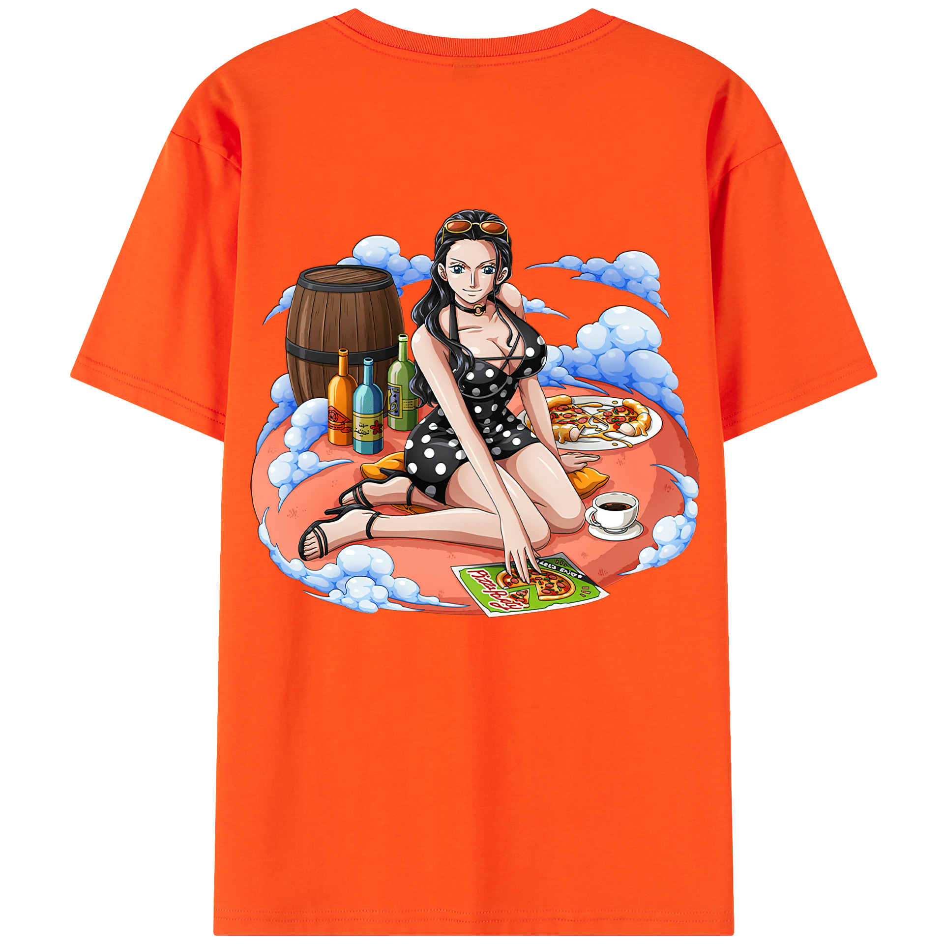 ワンピース ニコ・ロビン ONE PIECE Nico Robin 綿100％半袖Tシャツ（背面プリント）