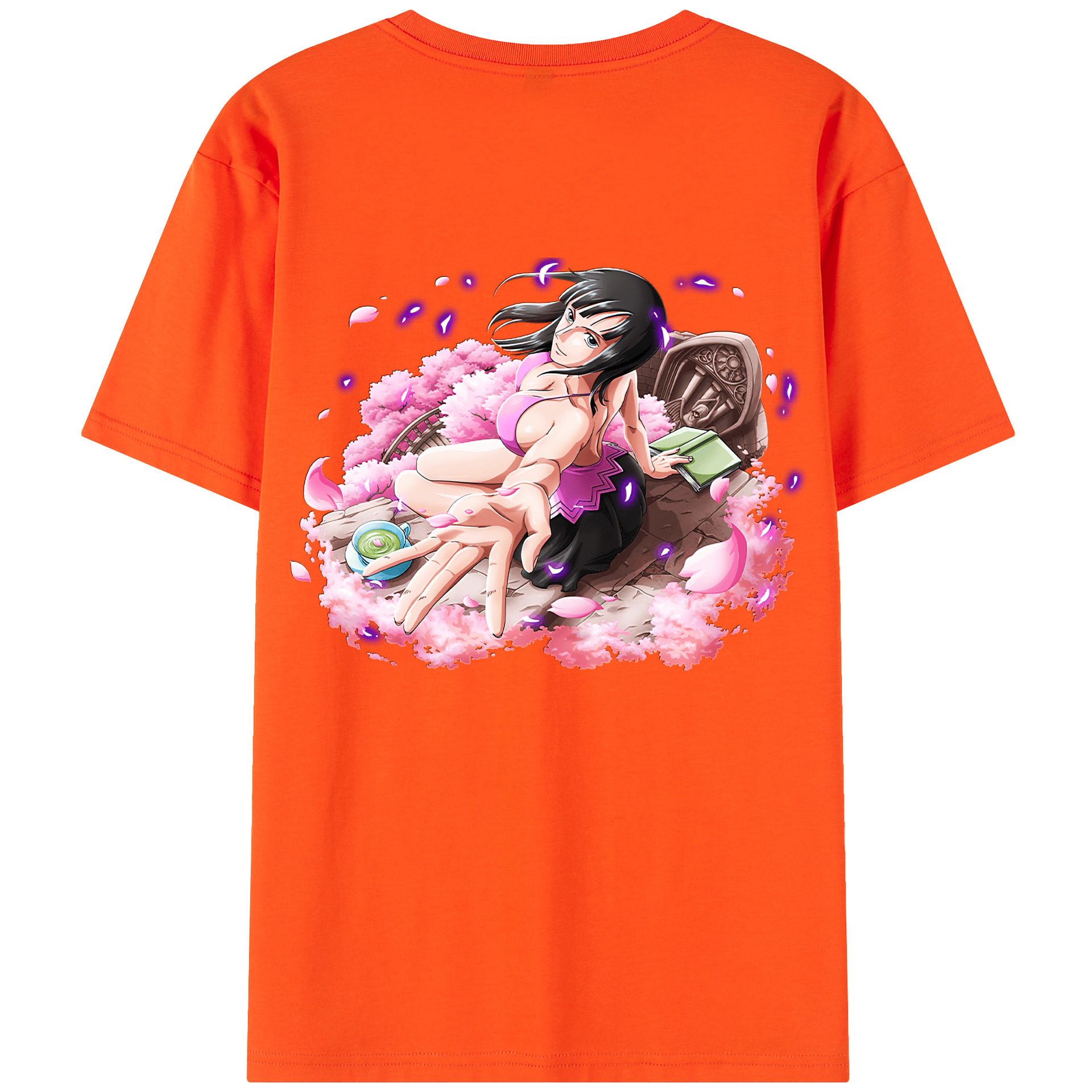 ワンピース ニコ・ロビン ONE PIECE Nico Robin 綿100％半袖Tシャツ（背面プリント）