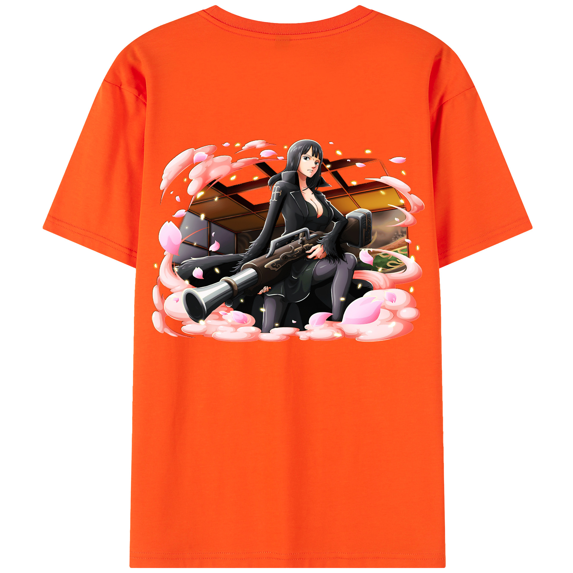 ワンピース ニコ・ロビン ONE PIECE Nico Robin 綿100％半袖Tシャツ（背面プリント）
