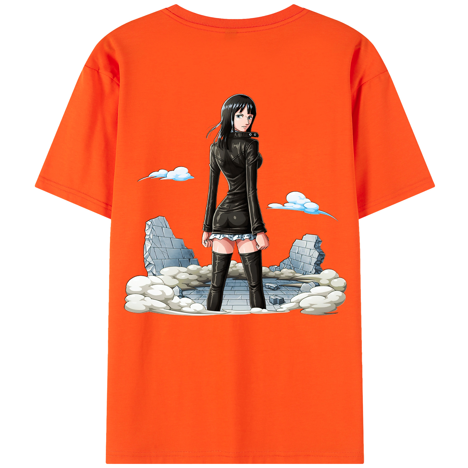 ワンピース ニコ・ロビン ONE PIECE Nico Robin 綿100％半袖Tシャツ（背面プリント）