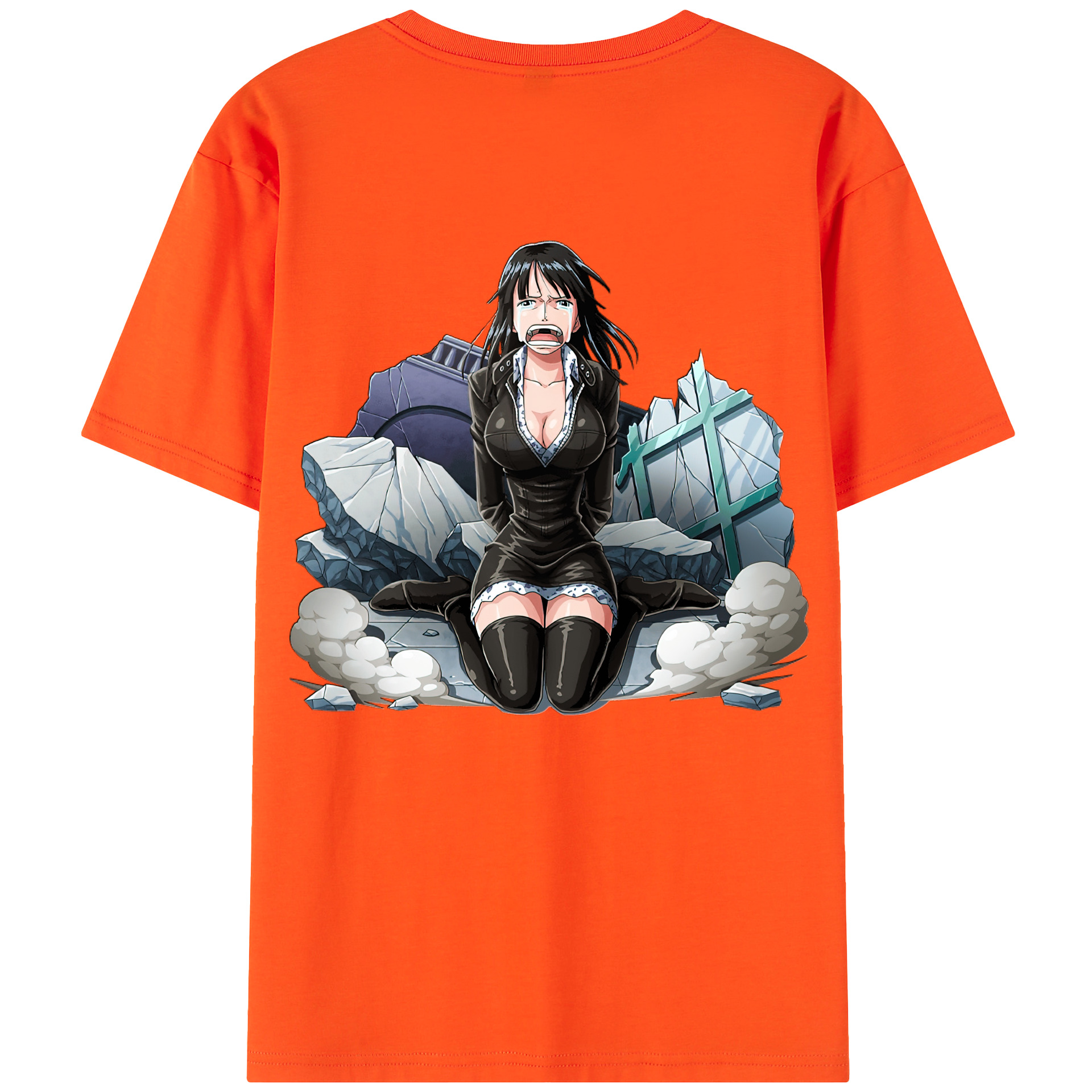 ワンピース ニコ・ロビン ONE PIECE Nico Robin 綿100％半袖Tシャツ（背面プリント）