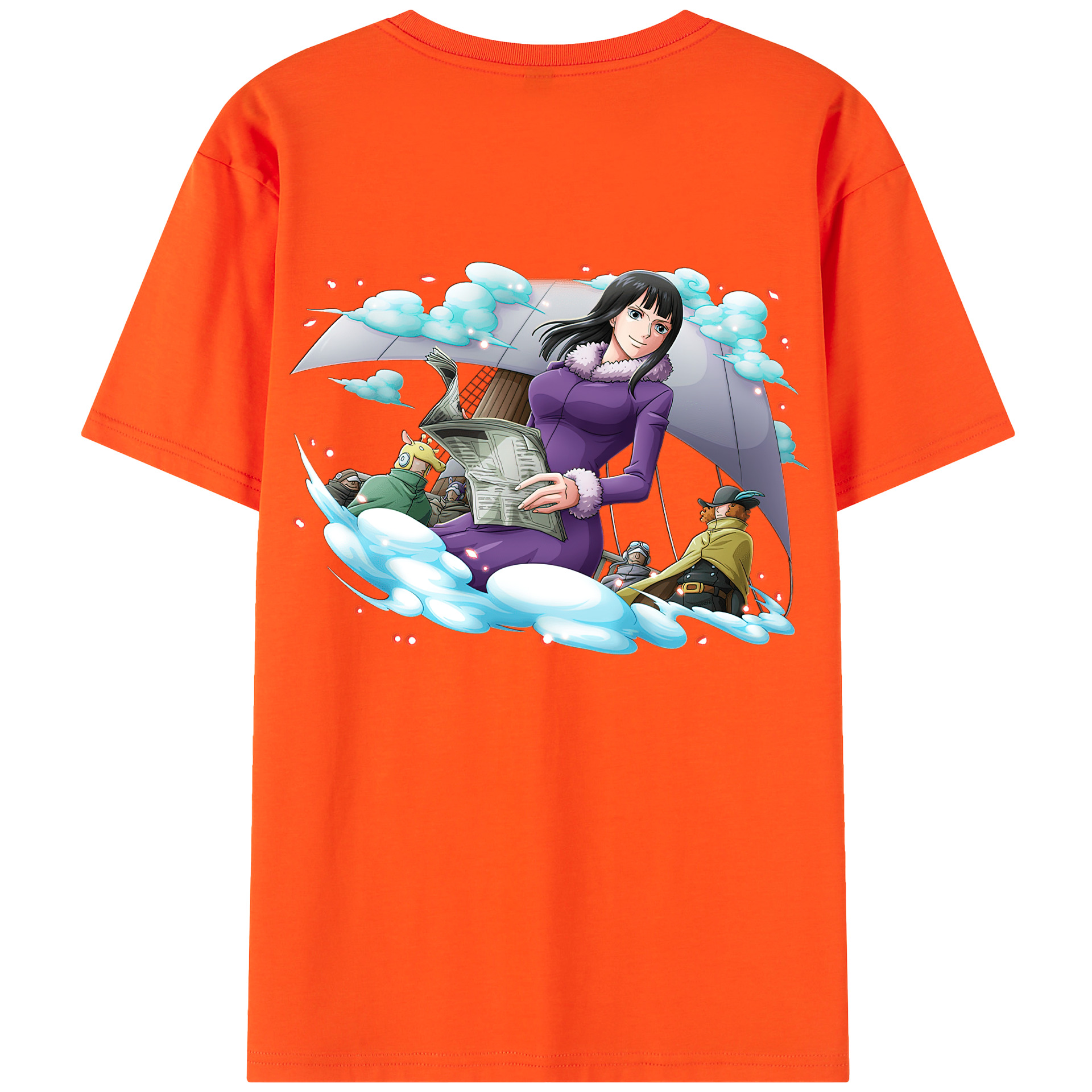 ワンピース ニコ・ロビン ONE PIECE Nico Robin 綿100％半袖Tシャツ（背面プリント）