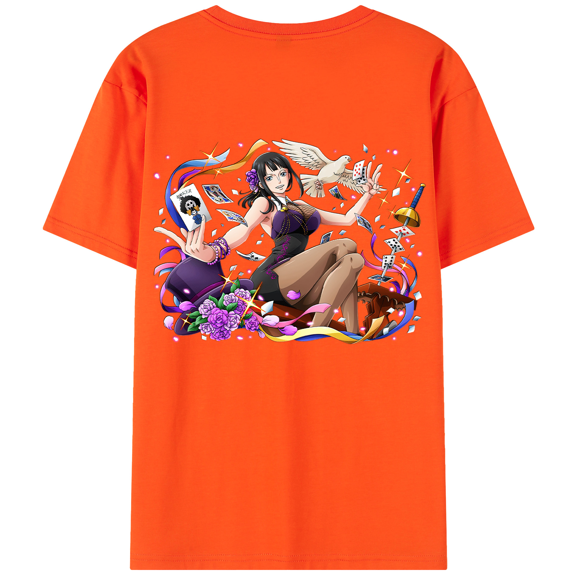 ワンピース ニコ・ロビン ONE PIECE Nico Robin 綿100％半袖Tシャツ（背面プリント）