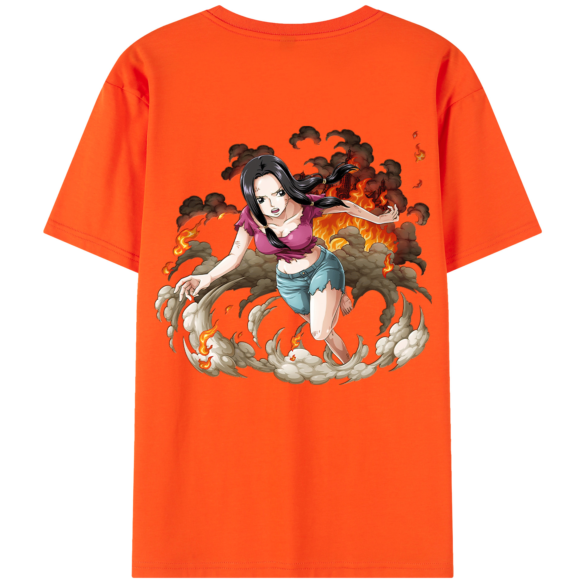 ワンピース ニコ・ロビン ONE PIECE Nico Robin 綿100％半袖Tシャツ（背面プリント）