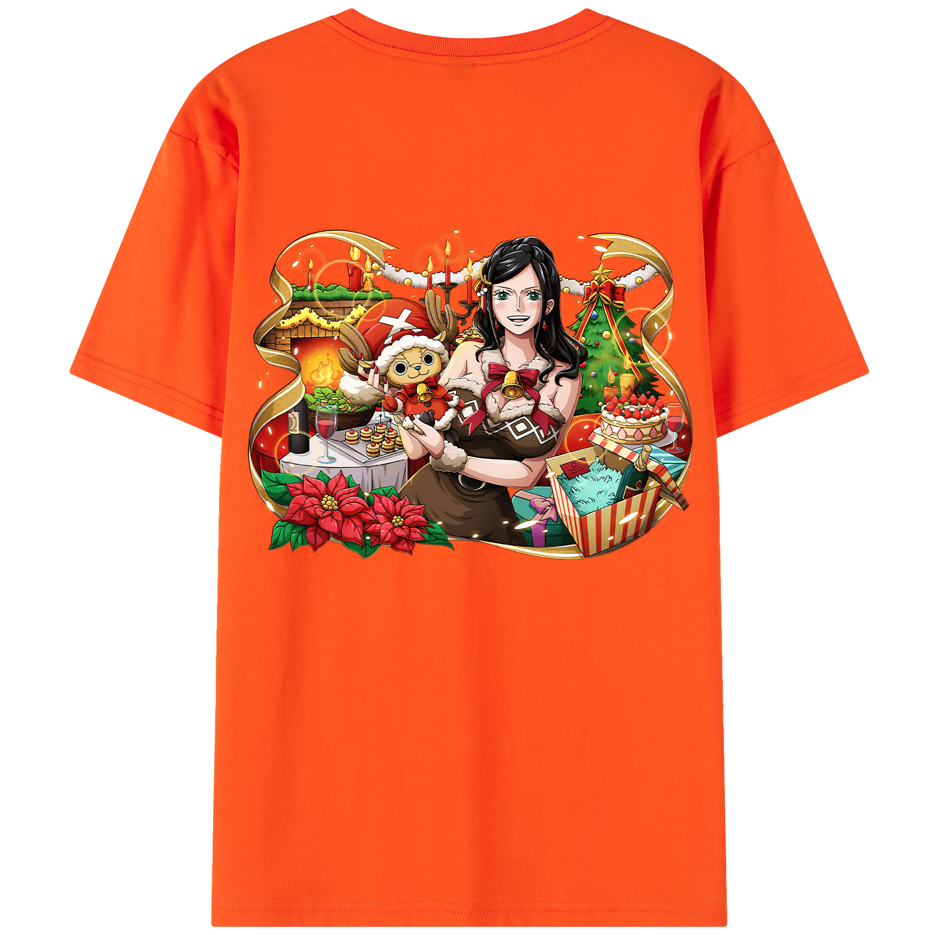 ワンピース ニコ・ロビン ONE PIECE Nico Robin 綿100％半袖Tシャツ（背面プリント）