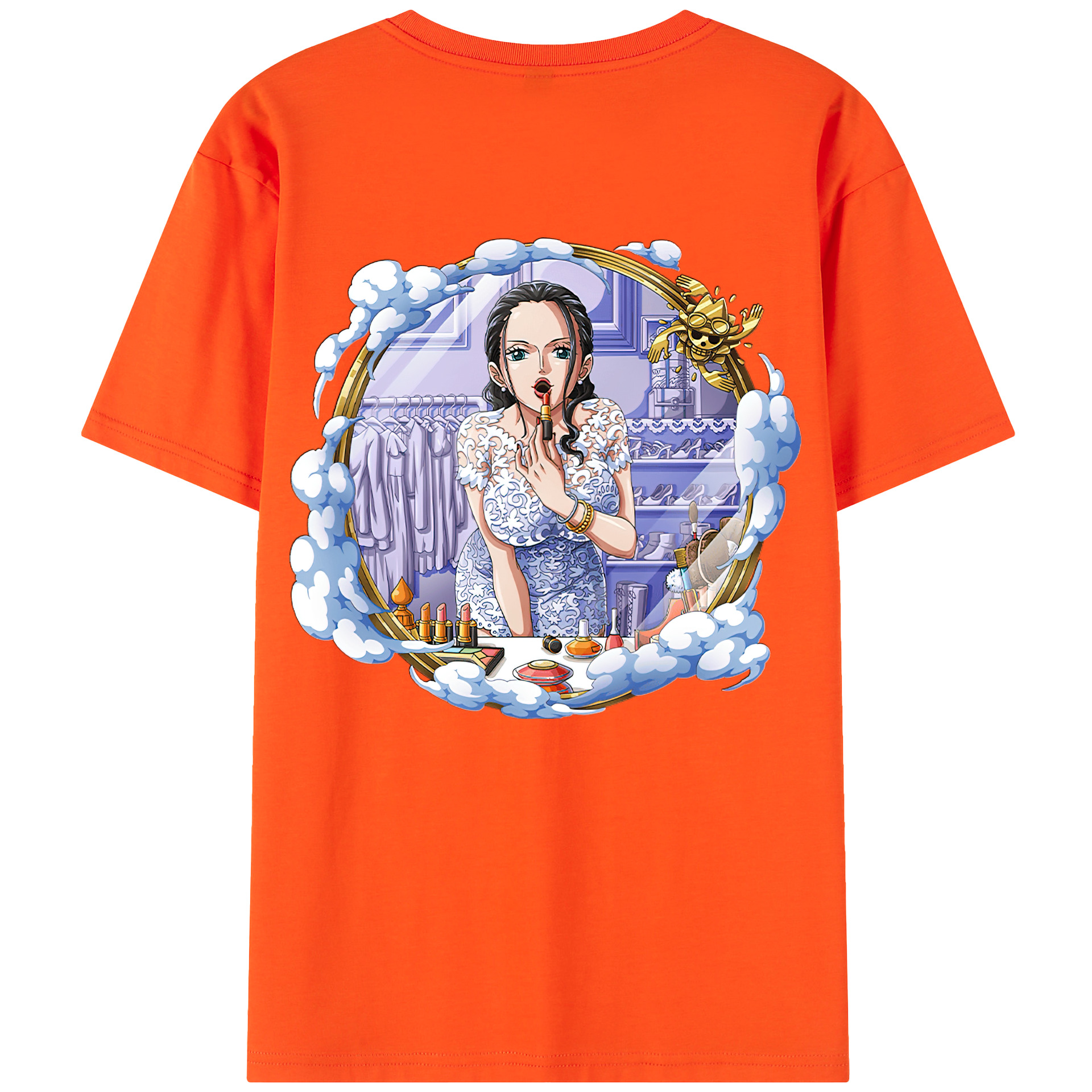 ワンピース ニコ・ロビン ONE PIECE Nico Robin 綿100％半袖Tシャツ（背面プリント）