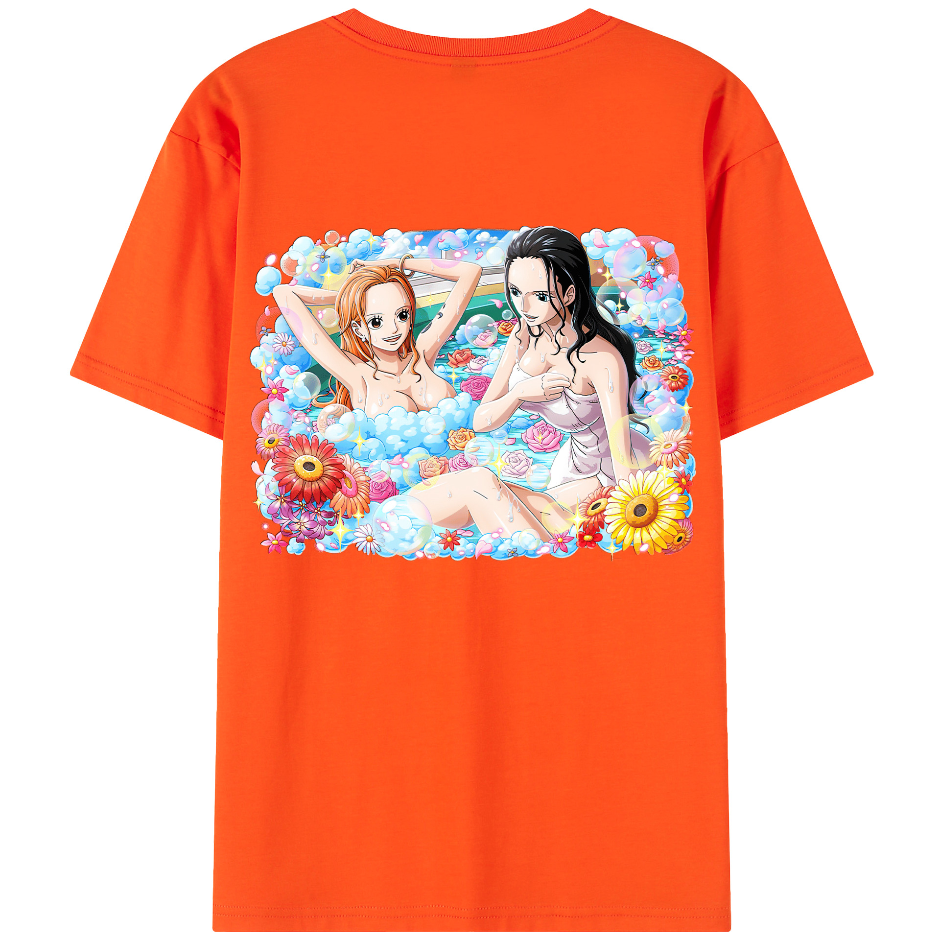ワンピース ニコ・ロビン ONE PIECE Nico Robin 綿100％半袖Tシャツ（背面プリント）