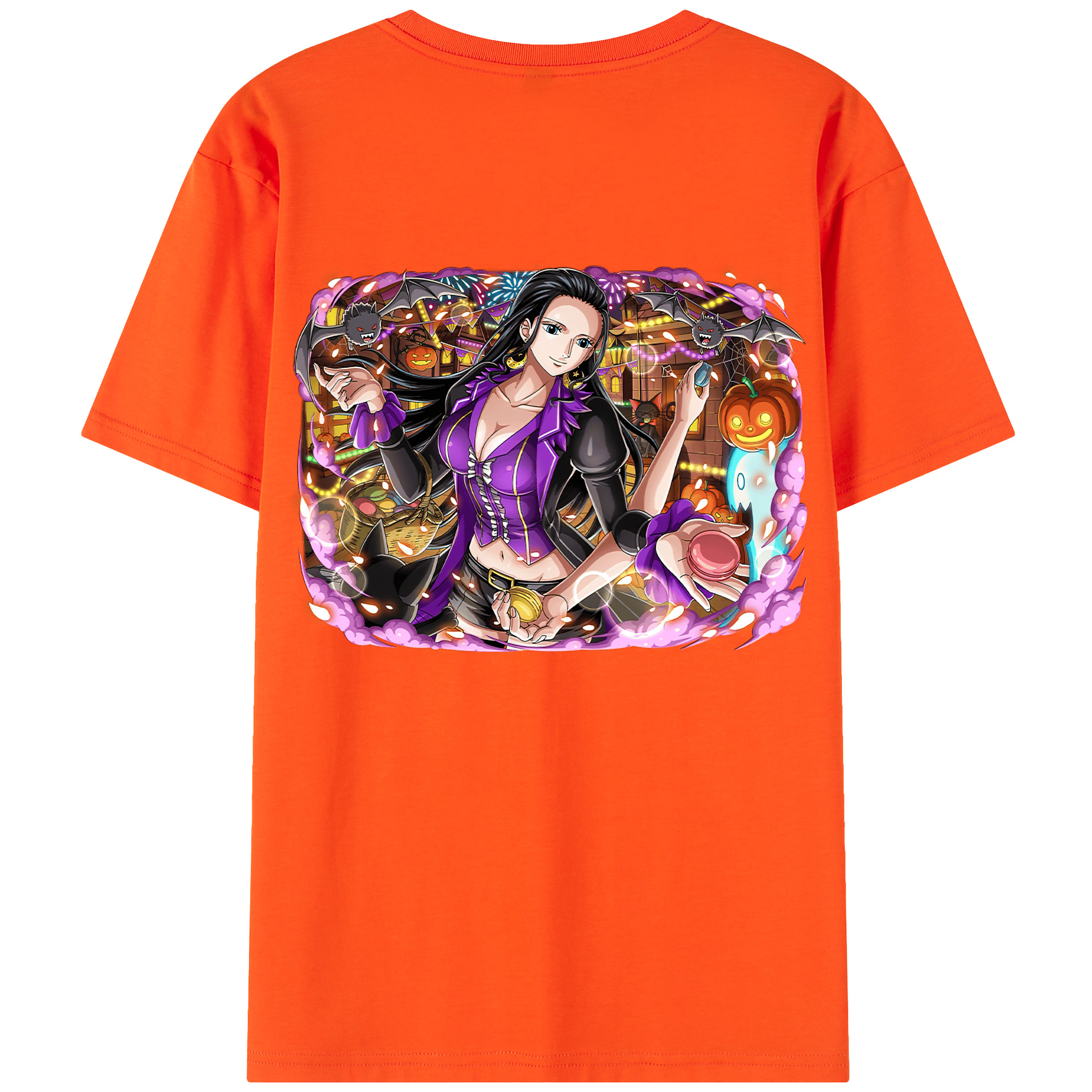 ワンピース ニコ・ロビン ONE PIECE Nico Robin 綿100％半袖Tシャツ（背面プリント）
