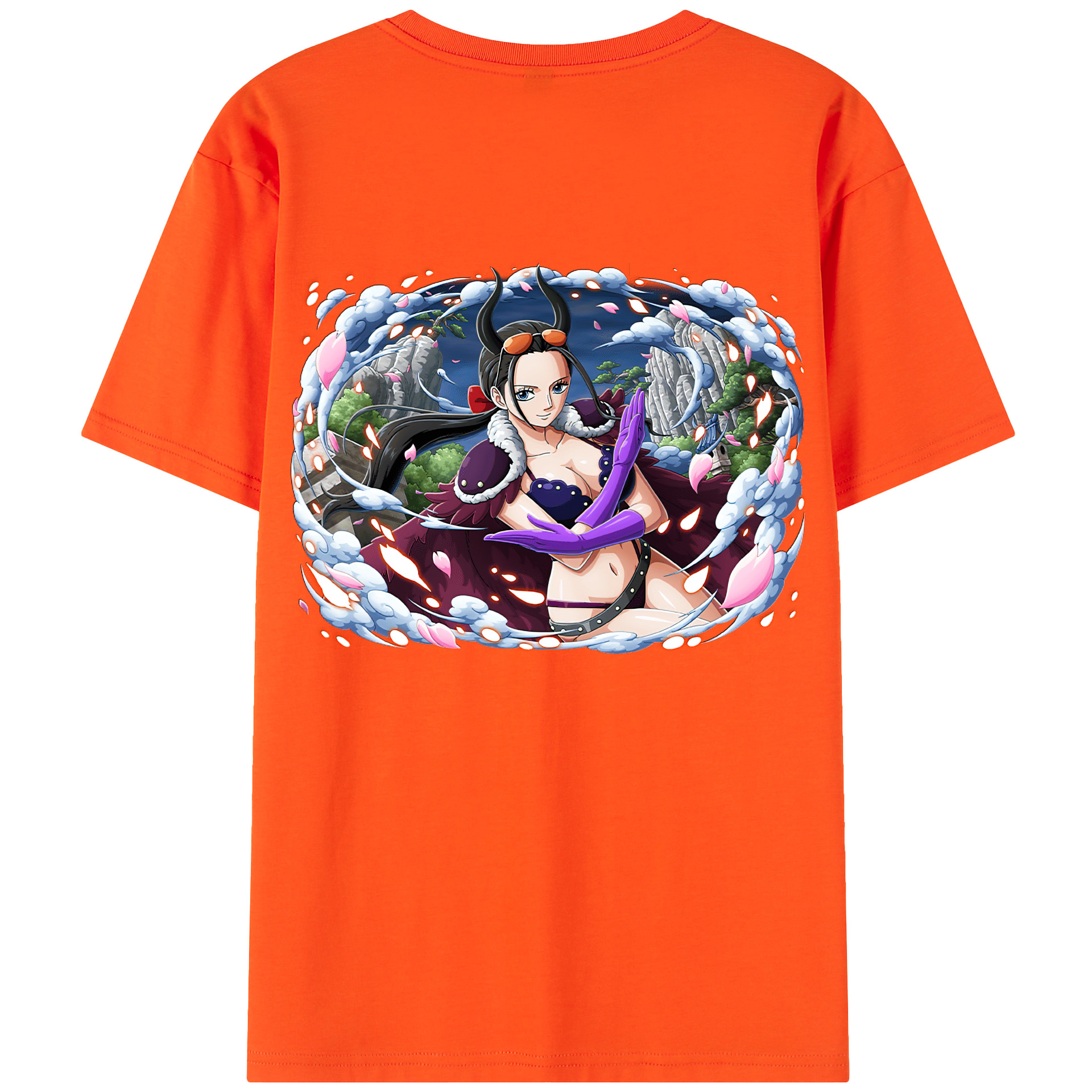 ワンピース ニコ・ロビン ONE PIECE Nico Robin 綿100％半袖Tシャツ（背面プリント）