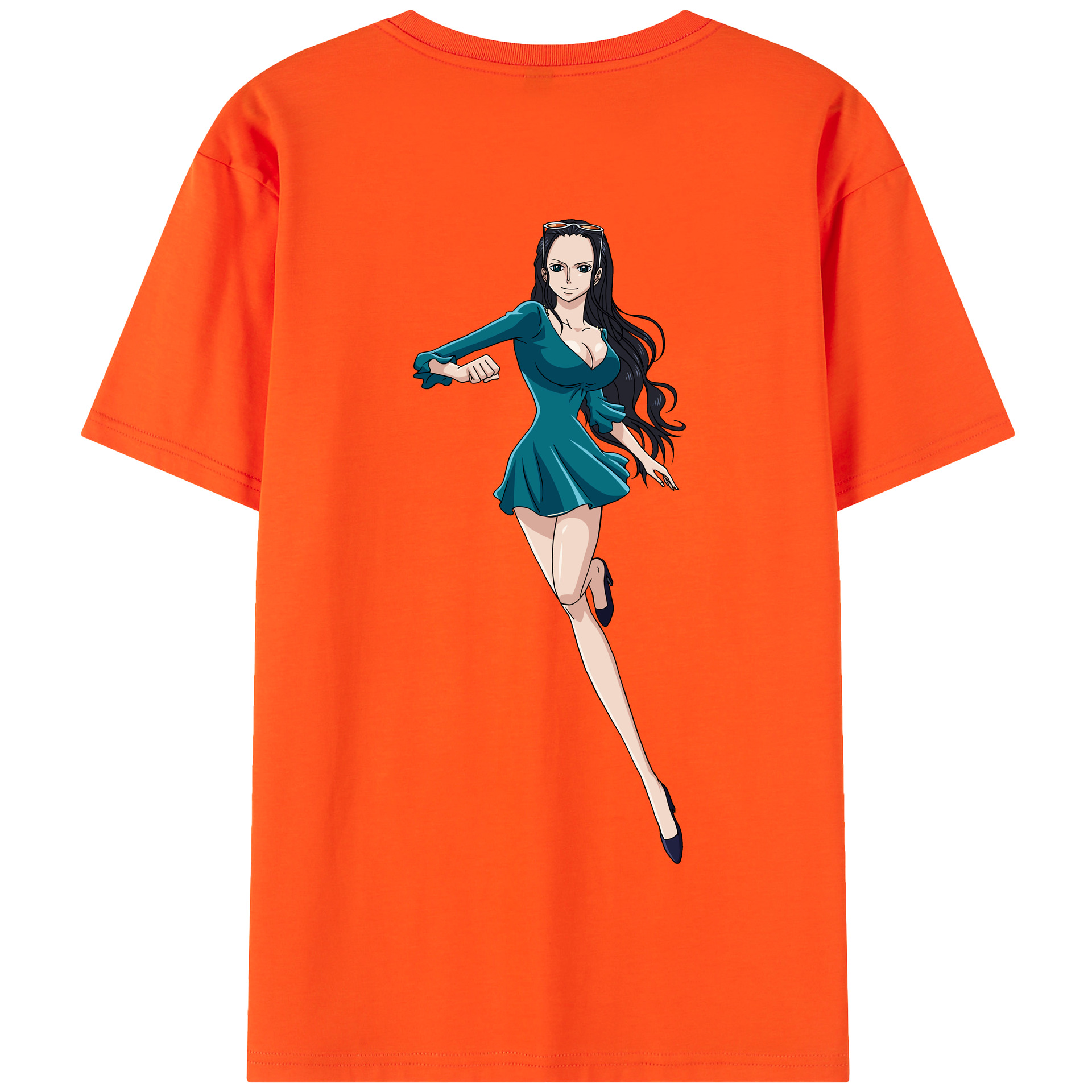 ワンピース ニコ・ロビン ONE PIECE Nico Robin 綿100％半袖Tシャツ（背面プリント）