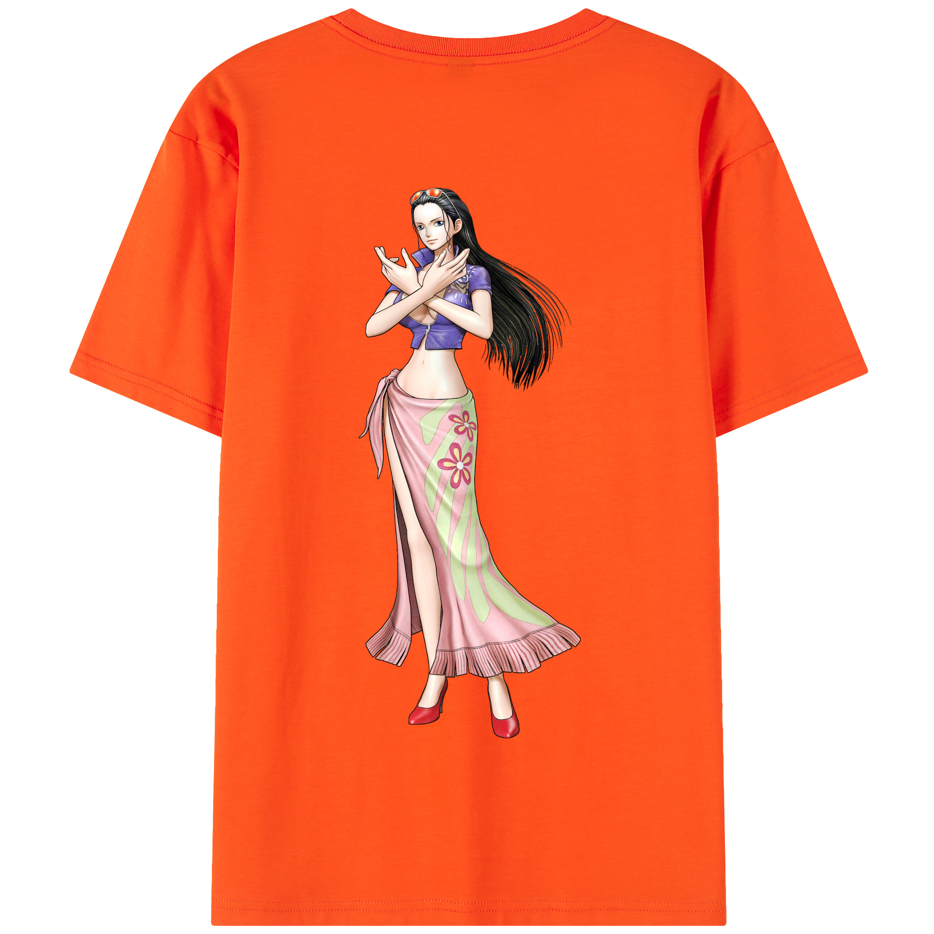 ワンピース ニコ・ロビン ONE PIECE Nico Robin 綿100％半袖Tシャツ（背面プリント）