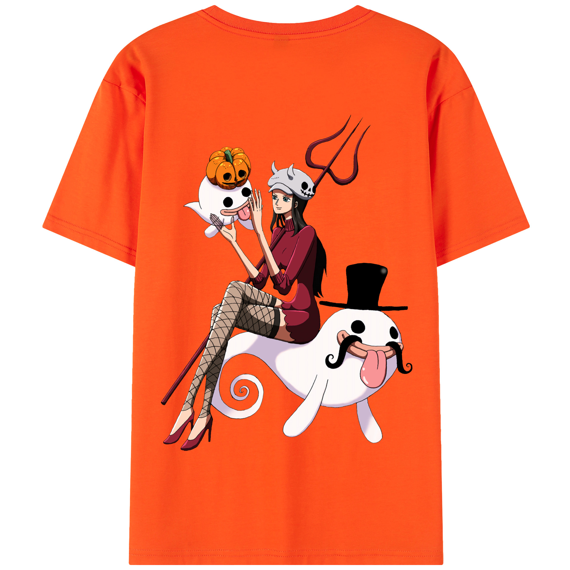 ワンピース ニコ・ロビン ONE PIECE Nico Robin 綿100％半袖Tシャツ（背面プリント）
