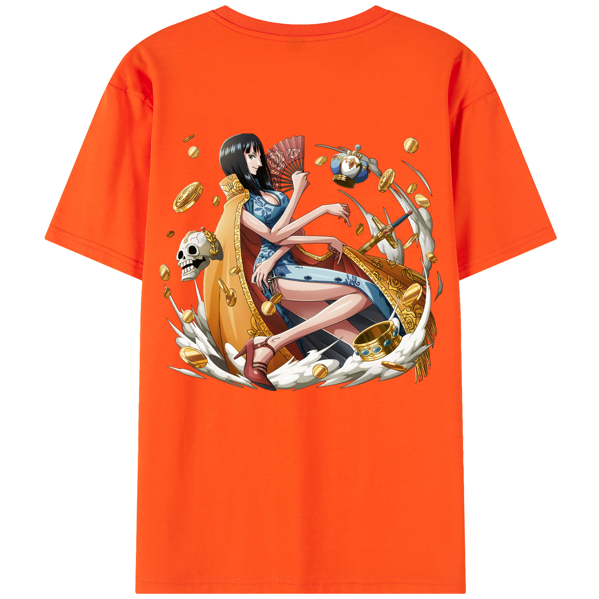 ワンピース ニコ・ロビン ONE PIECE Nico Robin 綿100％半袖Tシャツ（背面プリント）