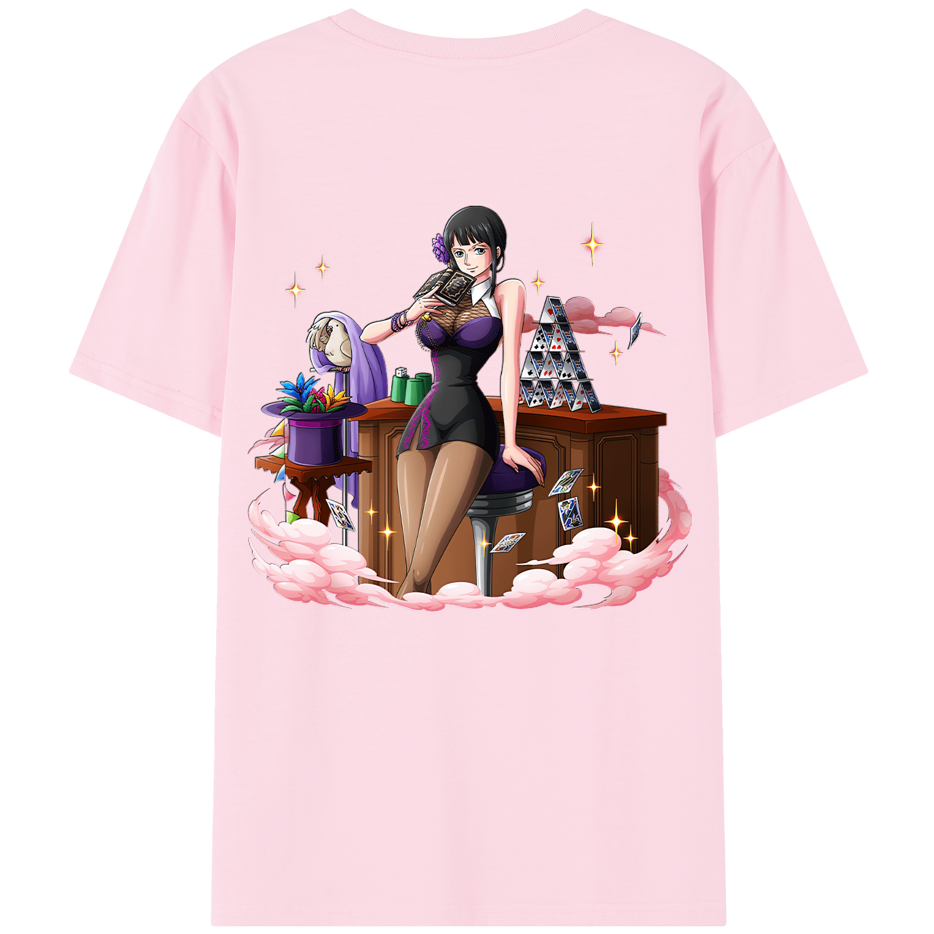 ワンピース ニコ・ロビン ONE PIECE Nico Robin 綿100％半袖Tシャツ（背面プリント）