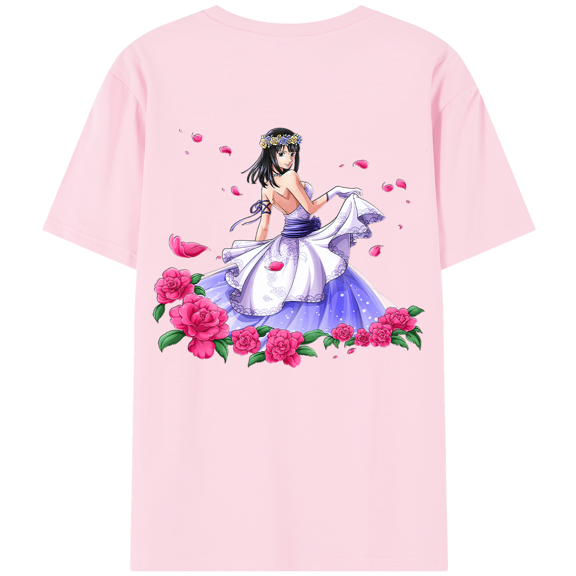 ワンピース ニコ・ロビン ONE PIECE Nico Robin 綿100％半袖Tシャツ（背面プリント）