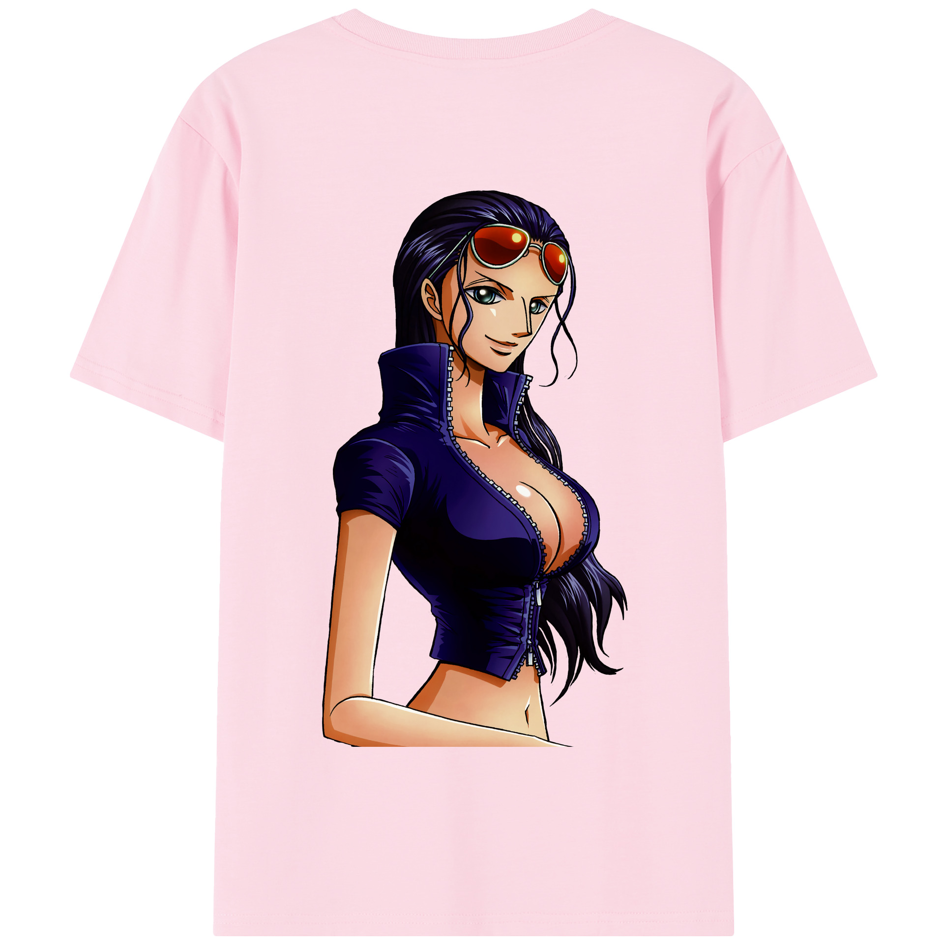 ワンピース ニコ・ロビン ONE PIECE Nico Robin 綿100％半袖Tシャツ（背面プリント）
