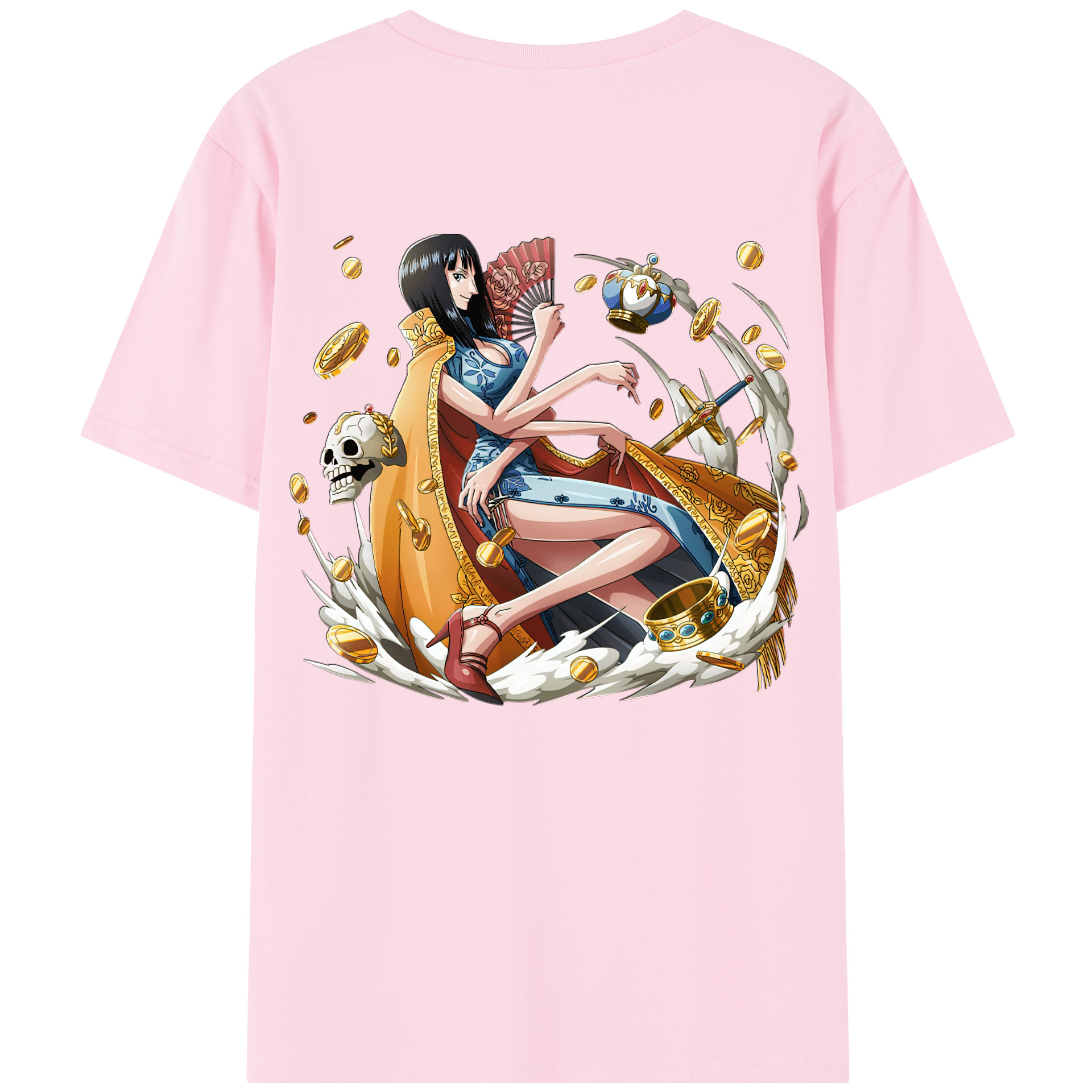 ワンピース ニコ・ロビン ONE PIECE Nico Robin 綿100％半袖Tシャツ（背面プリント）