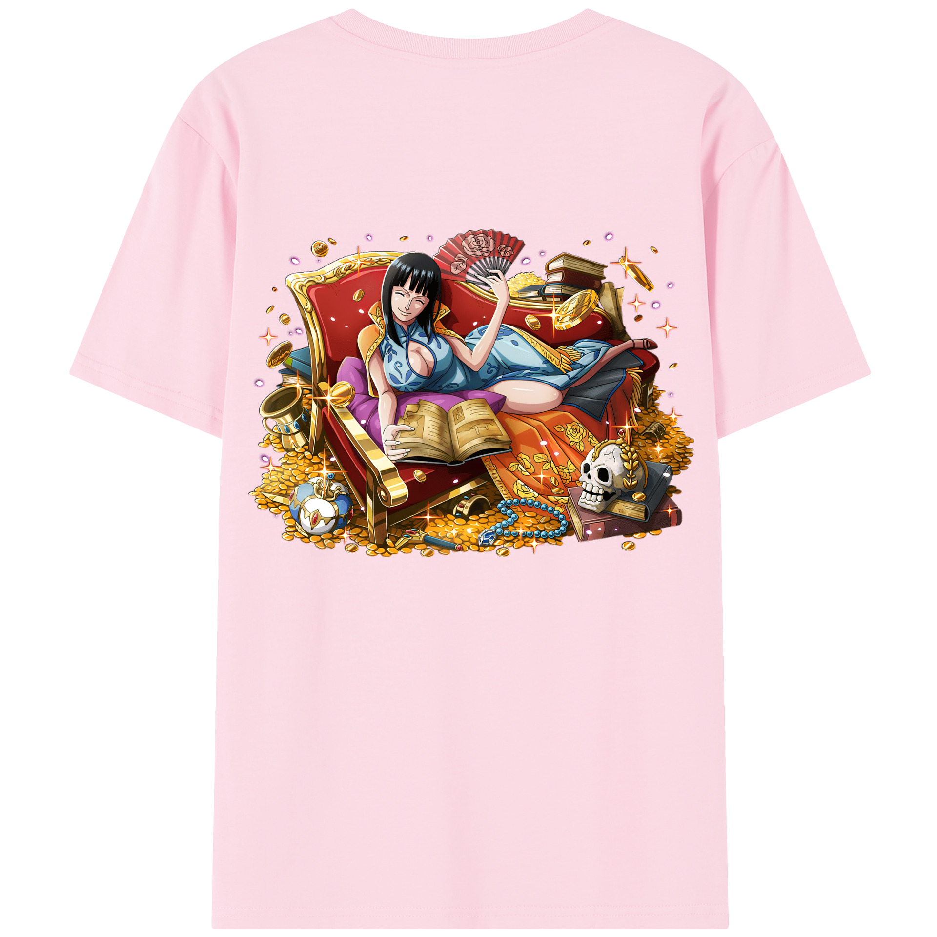 ワンピース ニコ・ロビン ONE PIECE Nico Robin 綿100％半袖Tシャツ（背面プリント）