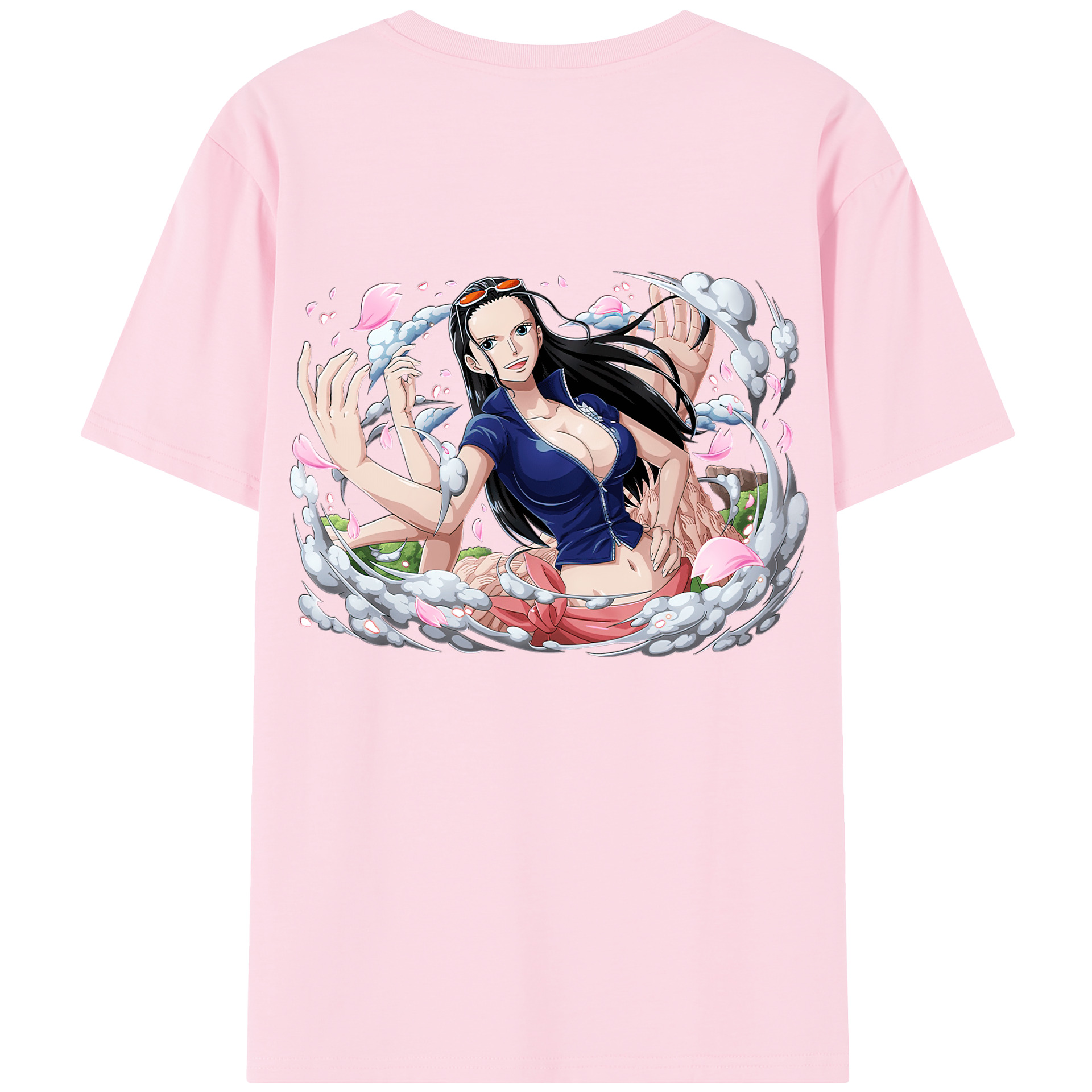 ワンピース ニコ・ロビン ONE PIECE Nico Robin 綿100％半袖Tシャツ（背面プリント）