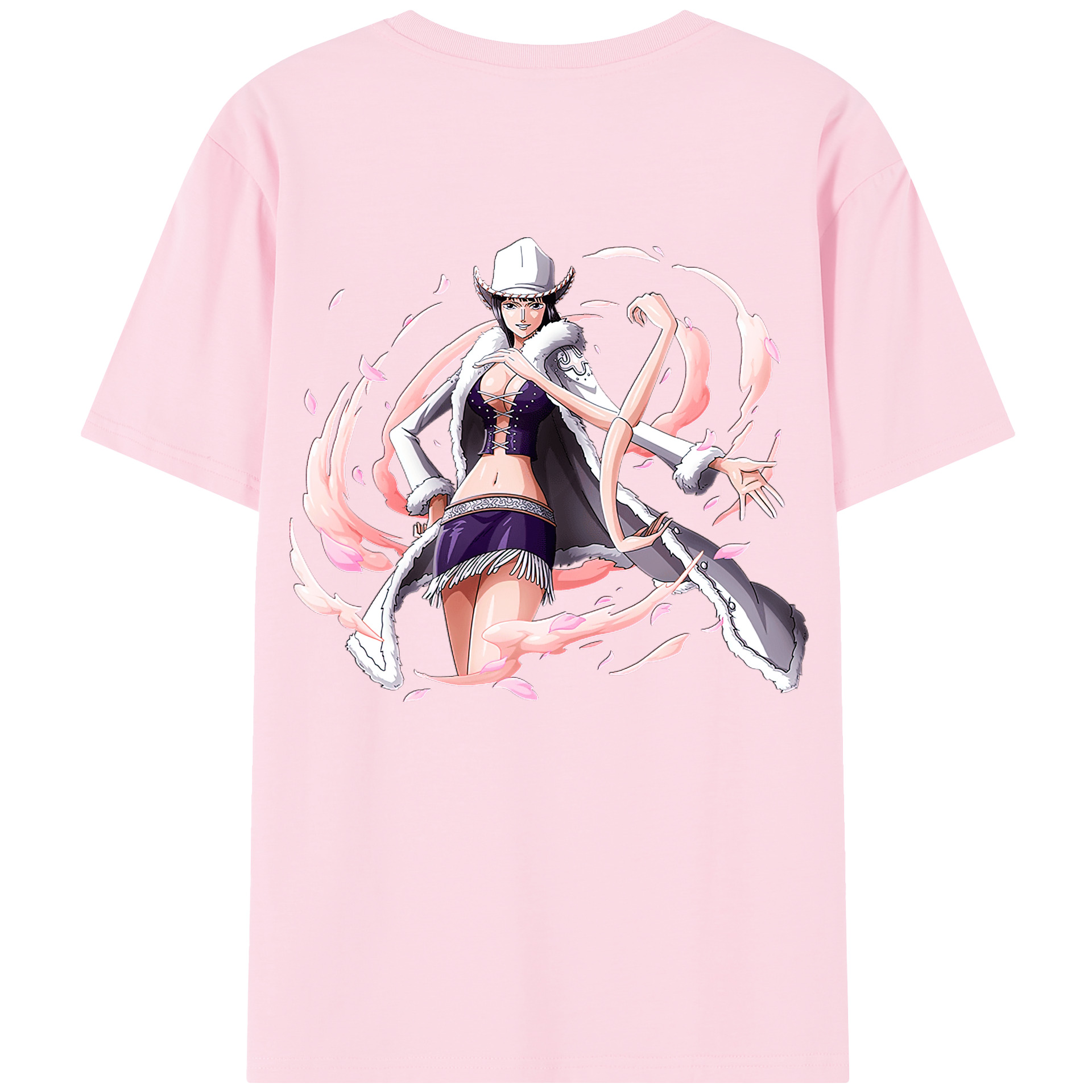ワンピース ニコ・ロビン ONE PIECE Nico Robin 綿100％半袖Tシャツ（背面プリント）