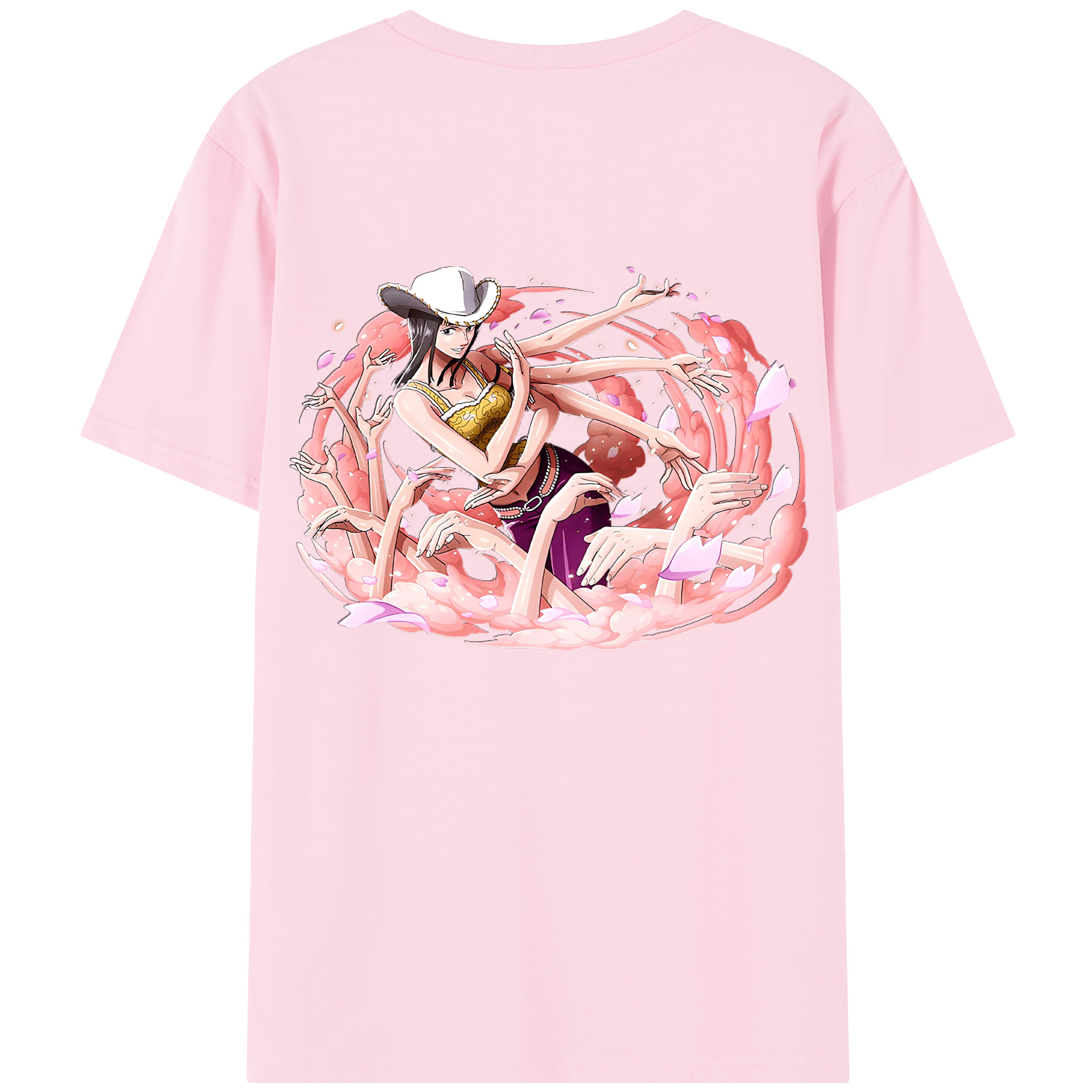 ワンピース ニコ・ロビン ONE PIECE Nico Robin 綿100％半袖Tシャツ（背面プリント）