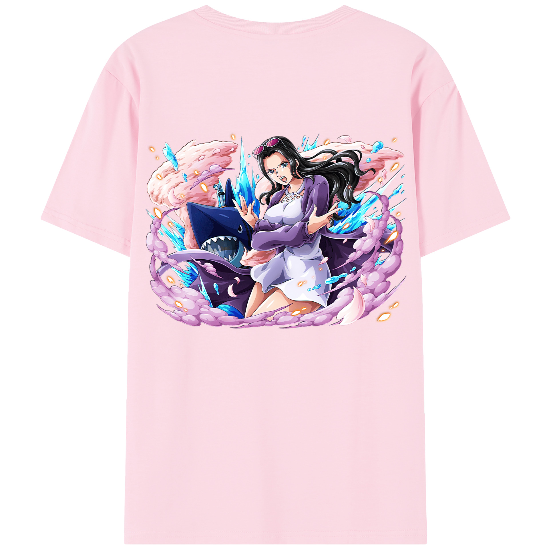 ワンピース ニコ・ロビン ONE PIECE Nico Robin 綿100％半袖Tシャツ（背面プリント）