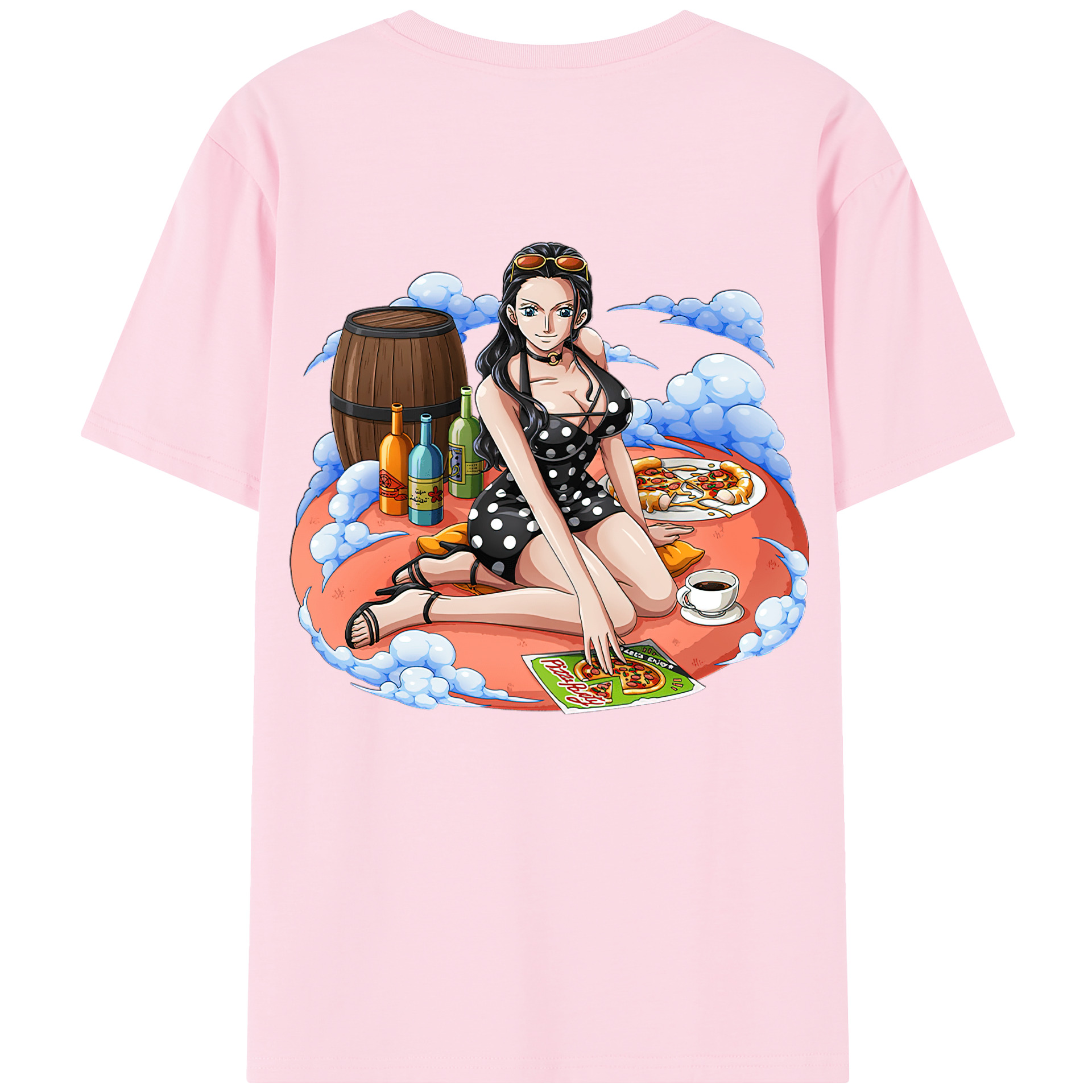 ワンピース ニコ・ロビン ONE PIECE Nico Robin 綿100％半袖Tシャツ（背面プリント）