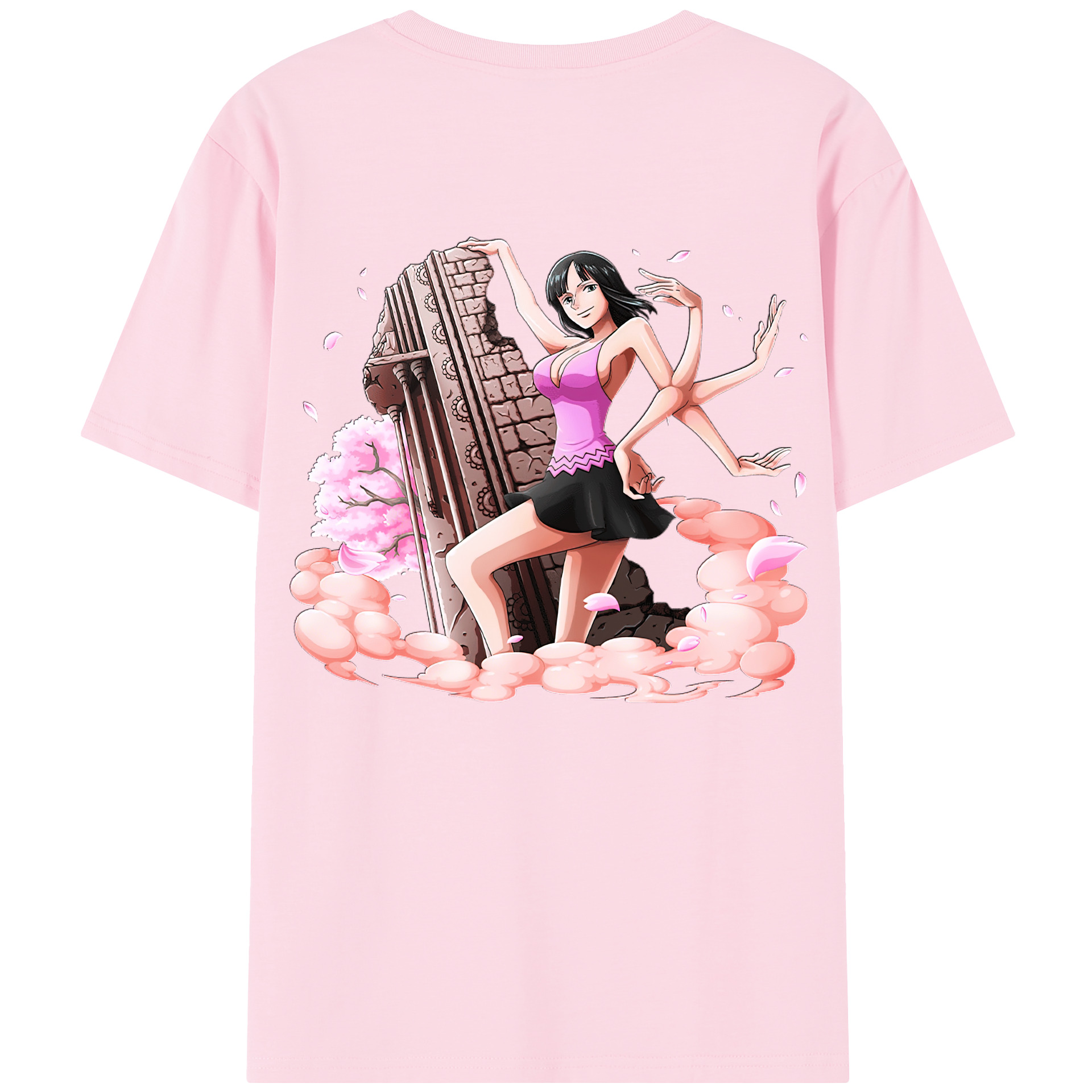 ワンピース ニコ・ロビン ONE PIECE Nico Robin 綿100％半袖Tシャツ（背面プリント）