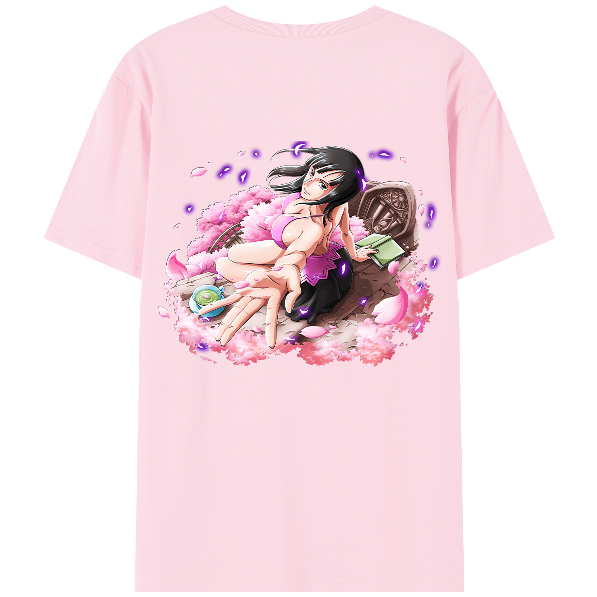 ワンピース ニコ・ロビン ONE PIECE Nico Robin 綿100％半袖Tシャツ（背面プリント）