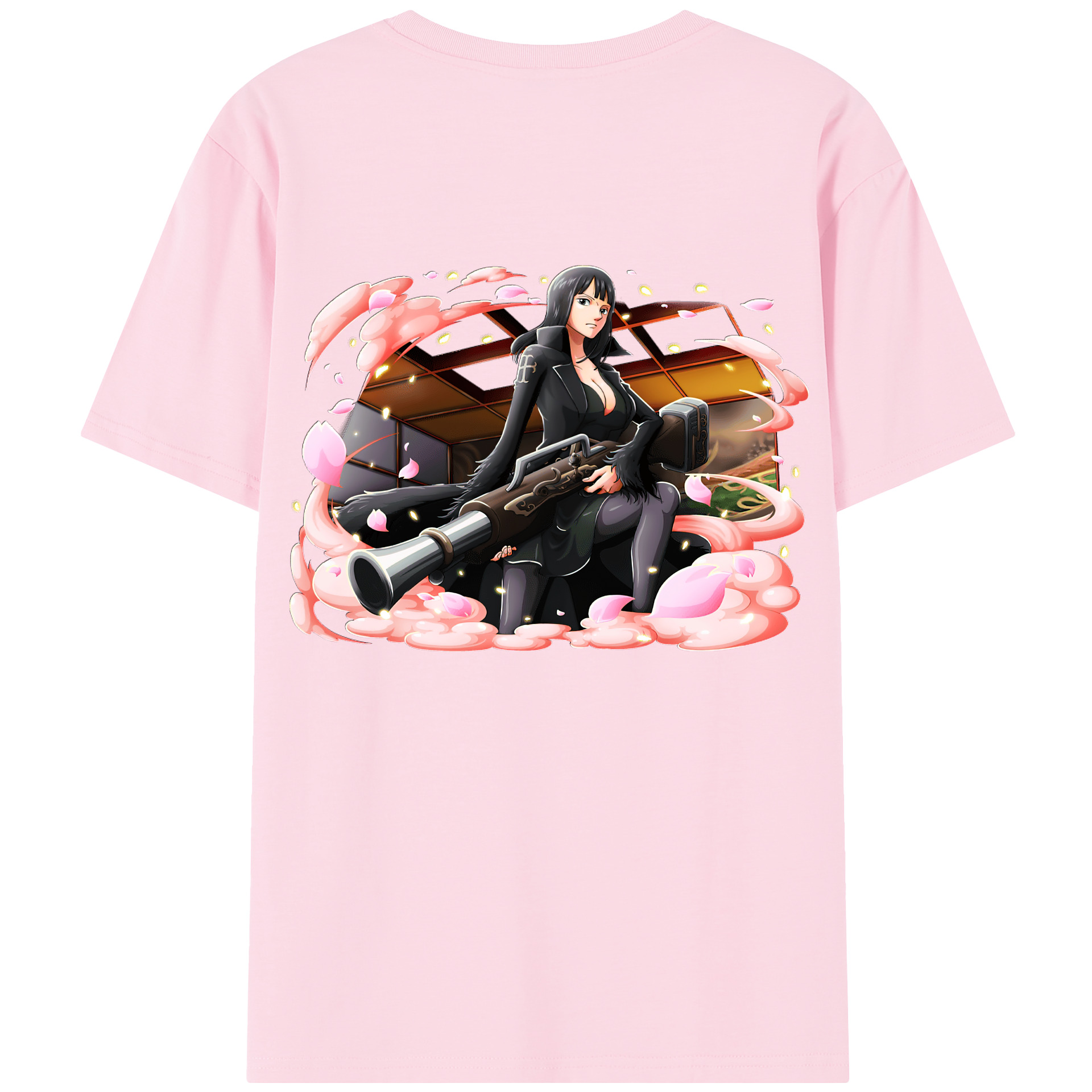 ワンピース ニコ・ロビン ONE PIECE Nico Robin 綿100％半袖Tシャツ（背面プリント）