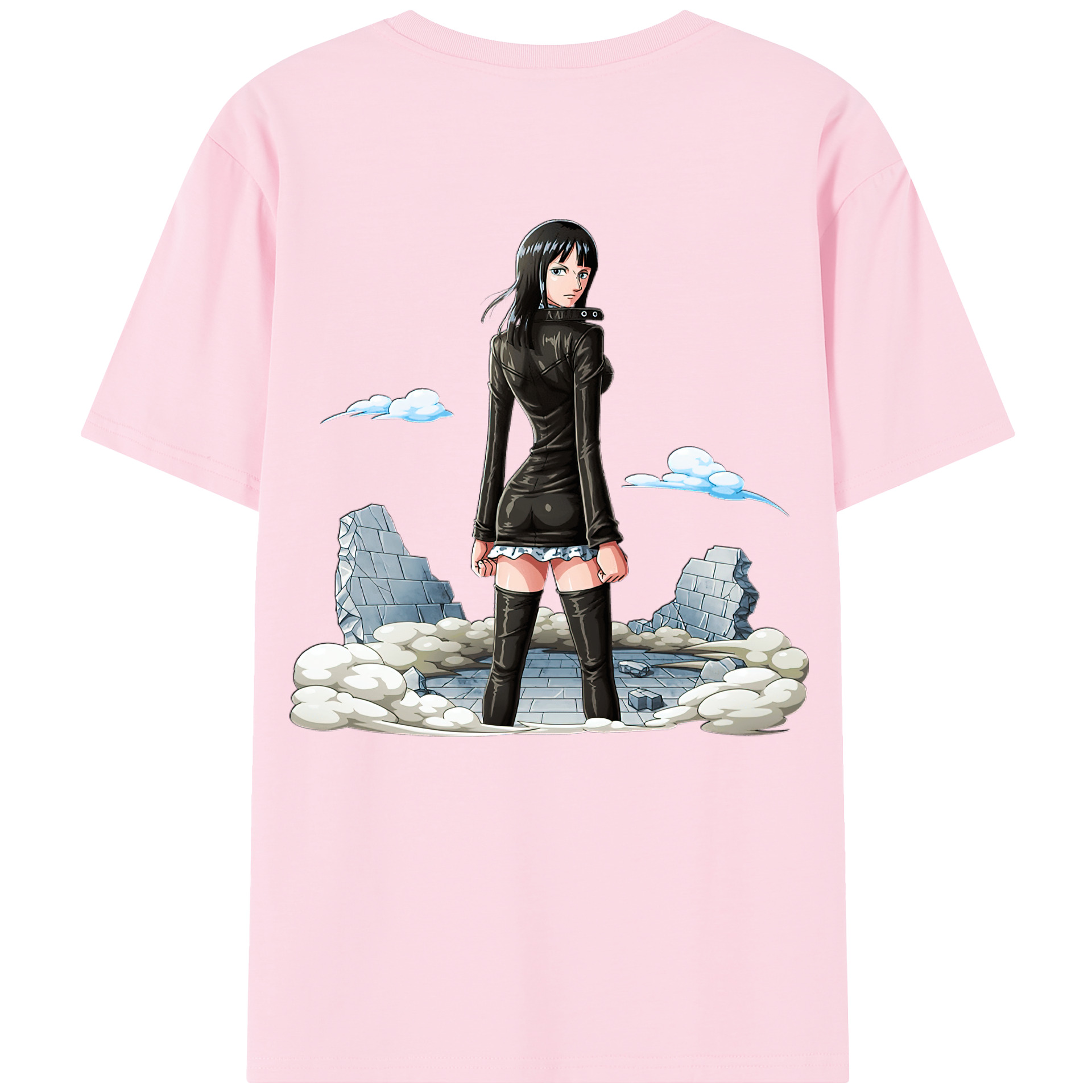 ワンピース ニコ・ロビン ONE PIECE Nico Robin 綿100％半袖Tシャツ（背面プリント）