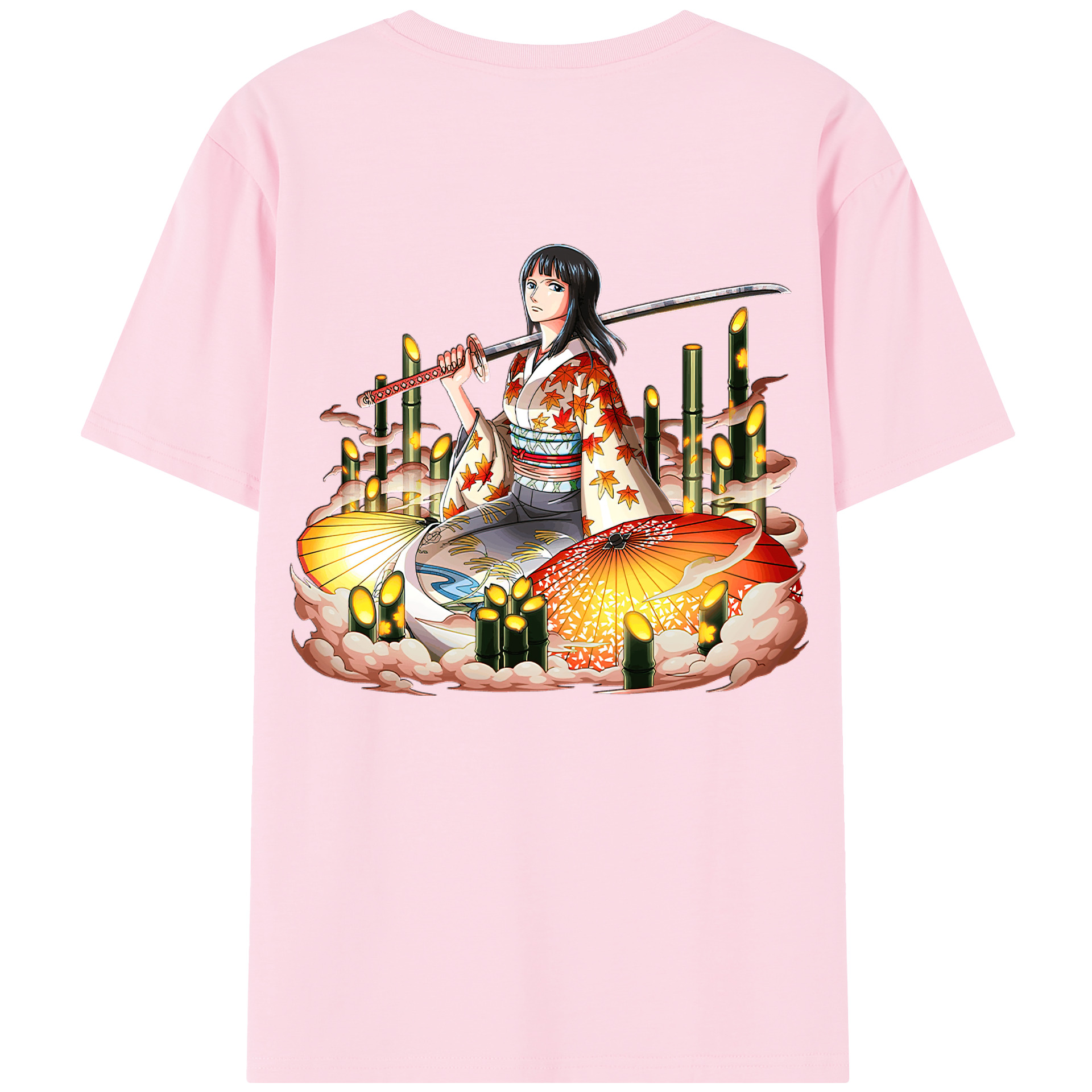 ワンピース ニコ・ロビン ONE PIECE Nico Robin 綿100％半袖Tシャツ（背面プリント）