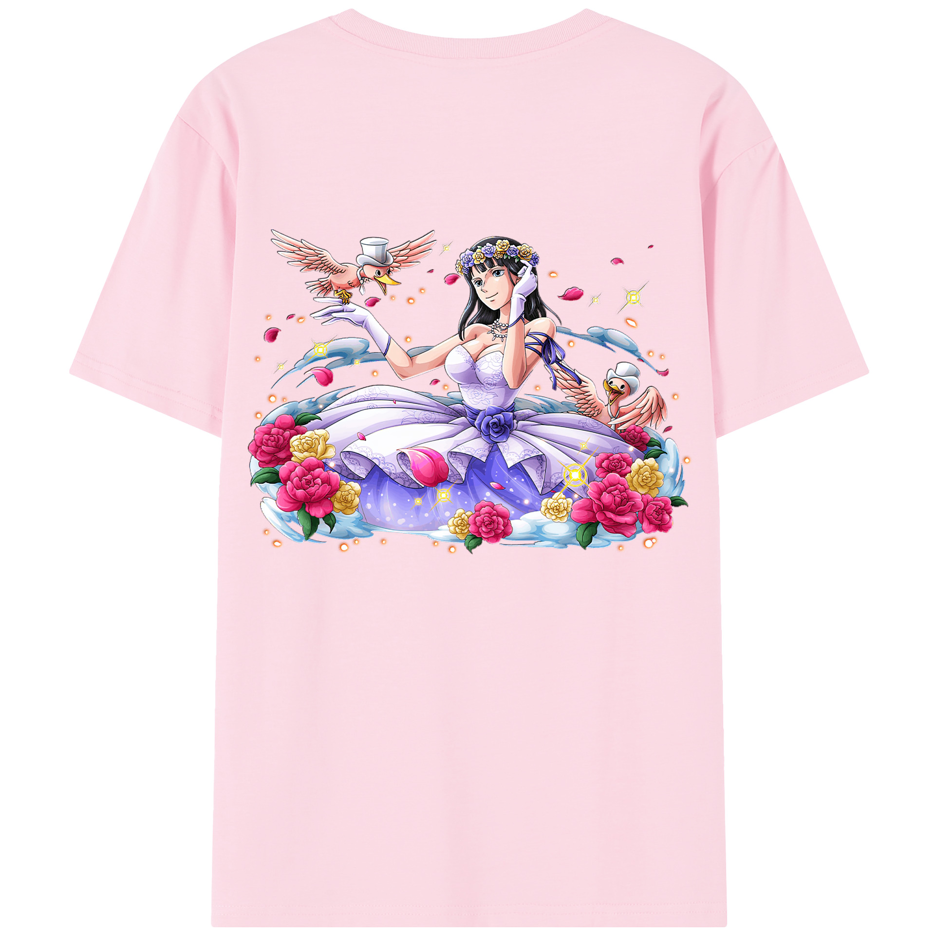 ワンピース ニコ・ロビン ONE PIECE Nico Robin 綿100％半袖Tシャツ（背面プリント）