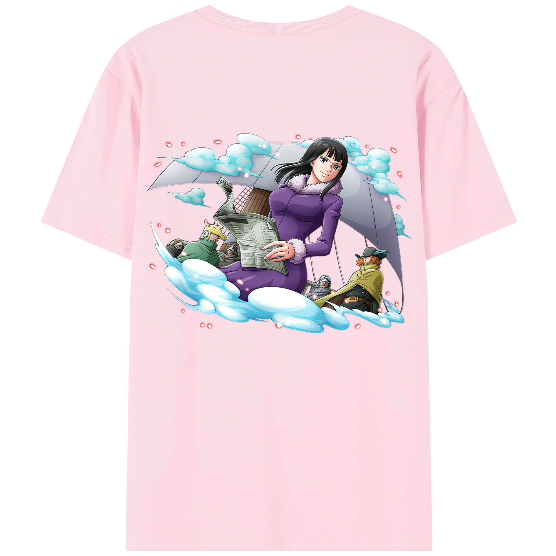 ワンピース ニコ・ロビン ONE PIECE Nico Robin 綿100％半袖Tシャツ（背面プリント）