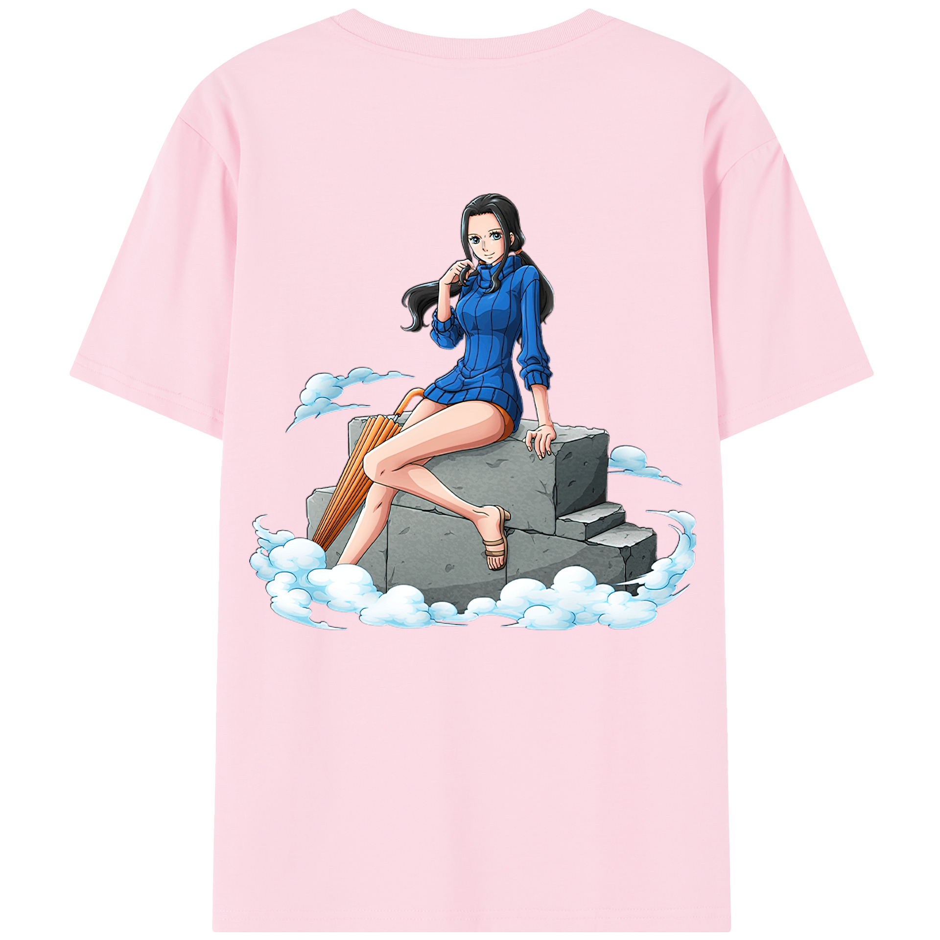 ワンピース ニコ・ロビン ONE PIECE Nico Robin 綿100％半袖Tシャツ（背面プリント）